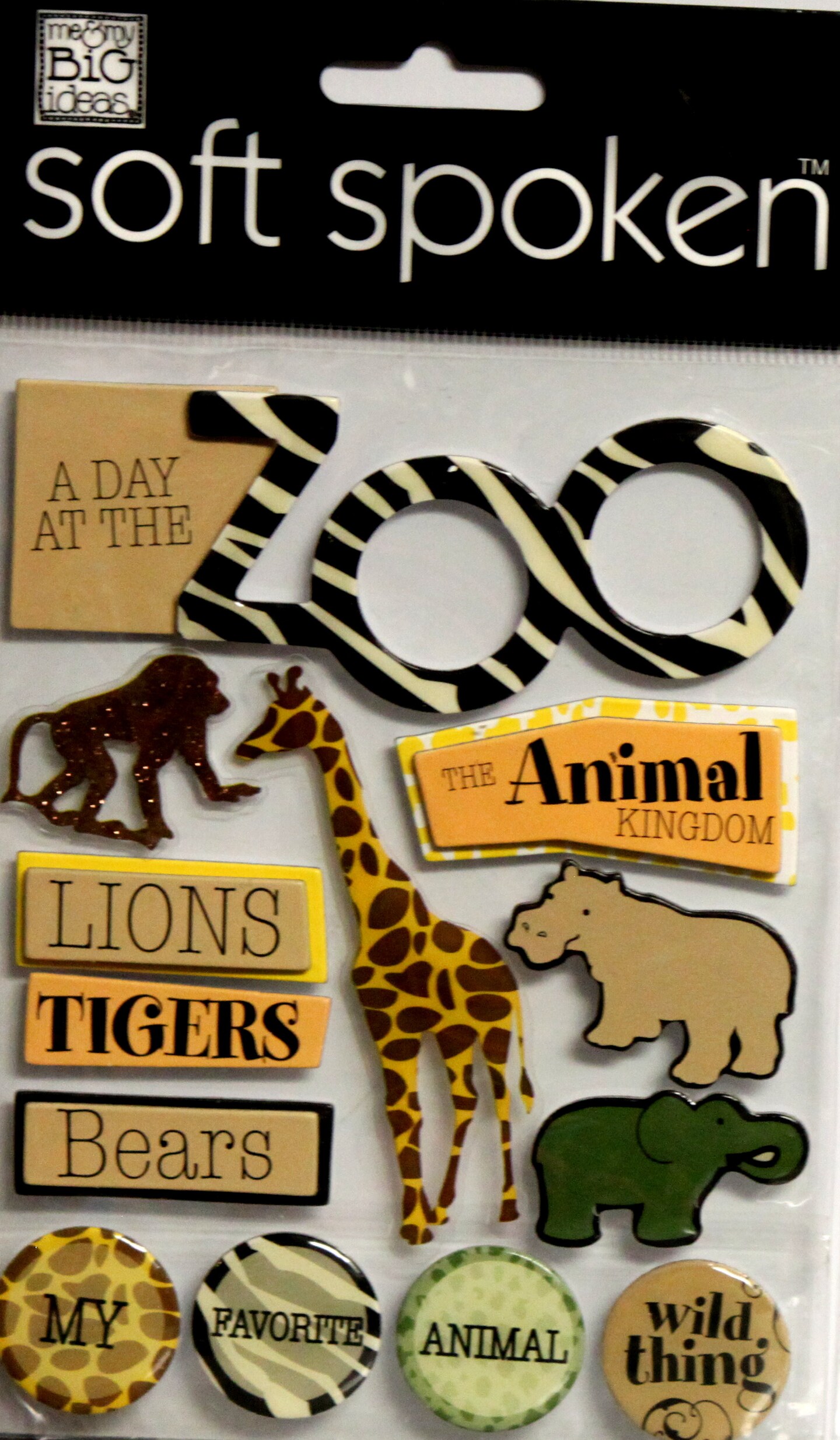 Me &#x26; My Big Ideas Zoo Dimensional Stickers