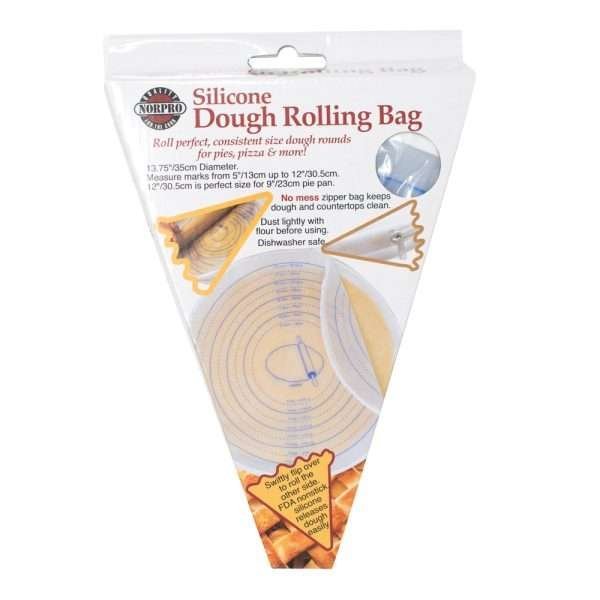 Norpro Silicone Pie Crust Dough Rolling Bag, Non-Stick Mess Free, Easily Roll Out 5&#x22; to 12&#x22; Crusts