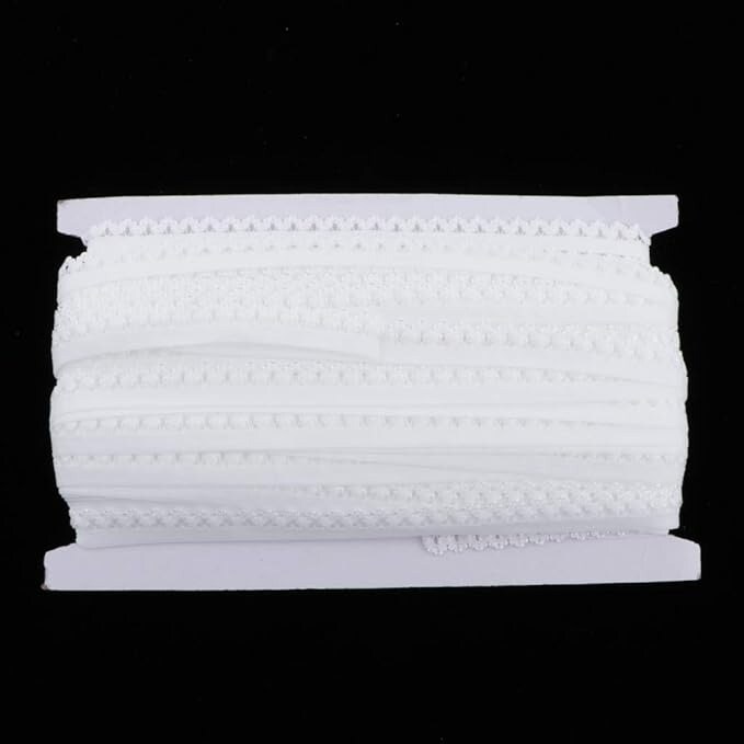 5/8&#x22;x 30 Yards White Stretch Lace Trim - 5 Packs Elastic Trim