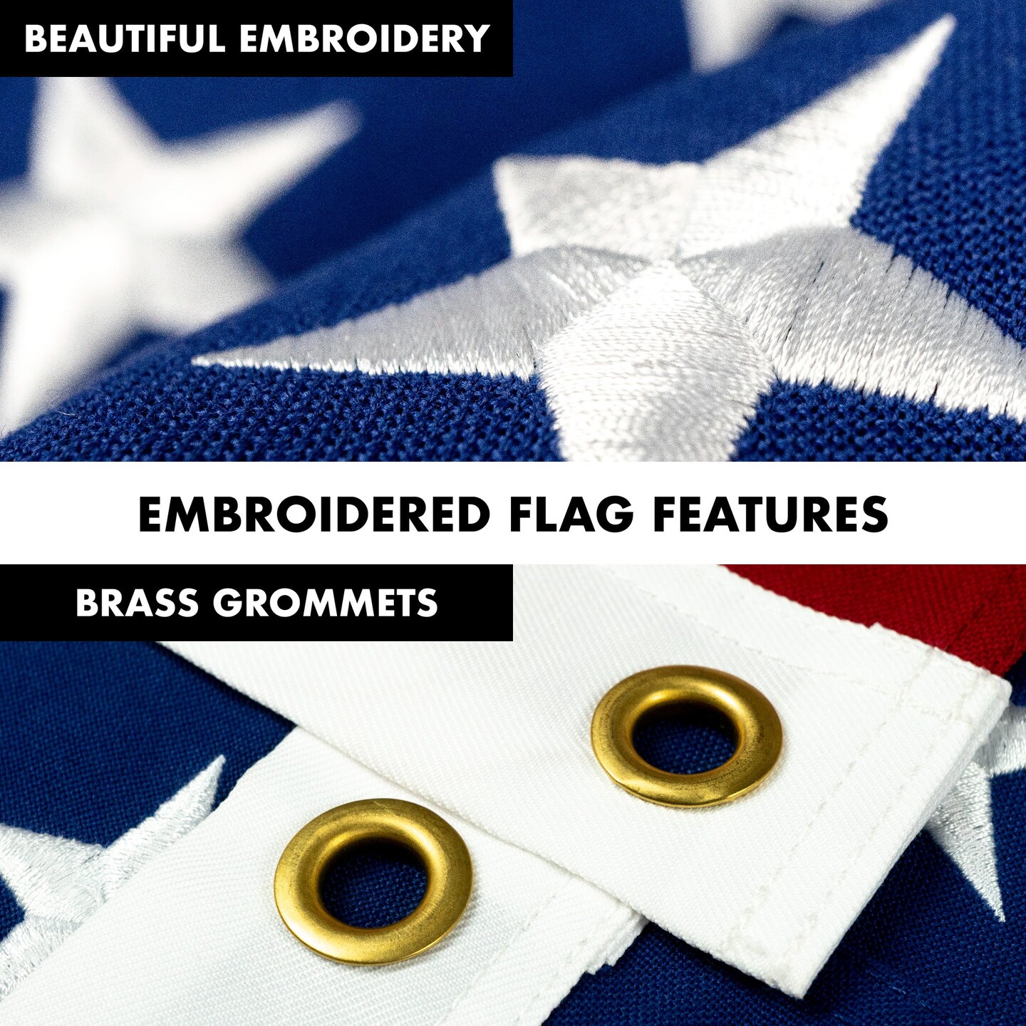 G128 - 5 Feet Tangle Free Spinning Flagpole (Black) USA American Flag Brass Grommets Spun Polyester 2x3 ft (Flag Included) Aluminum Flag Pole