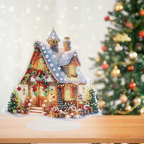 DIY Tabletop Diamond Art Painting Kit for Christmas House Great Looking Rhinestone Table Decorations DIY Diamond Desk Placement Ornament