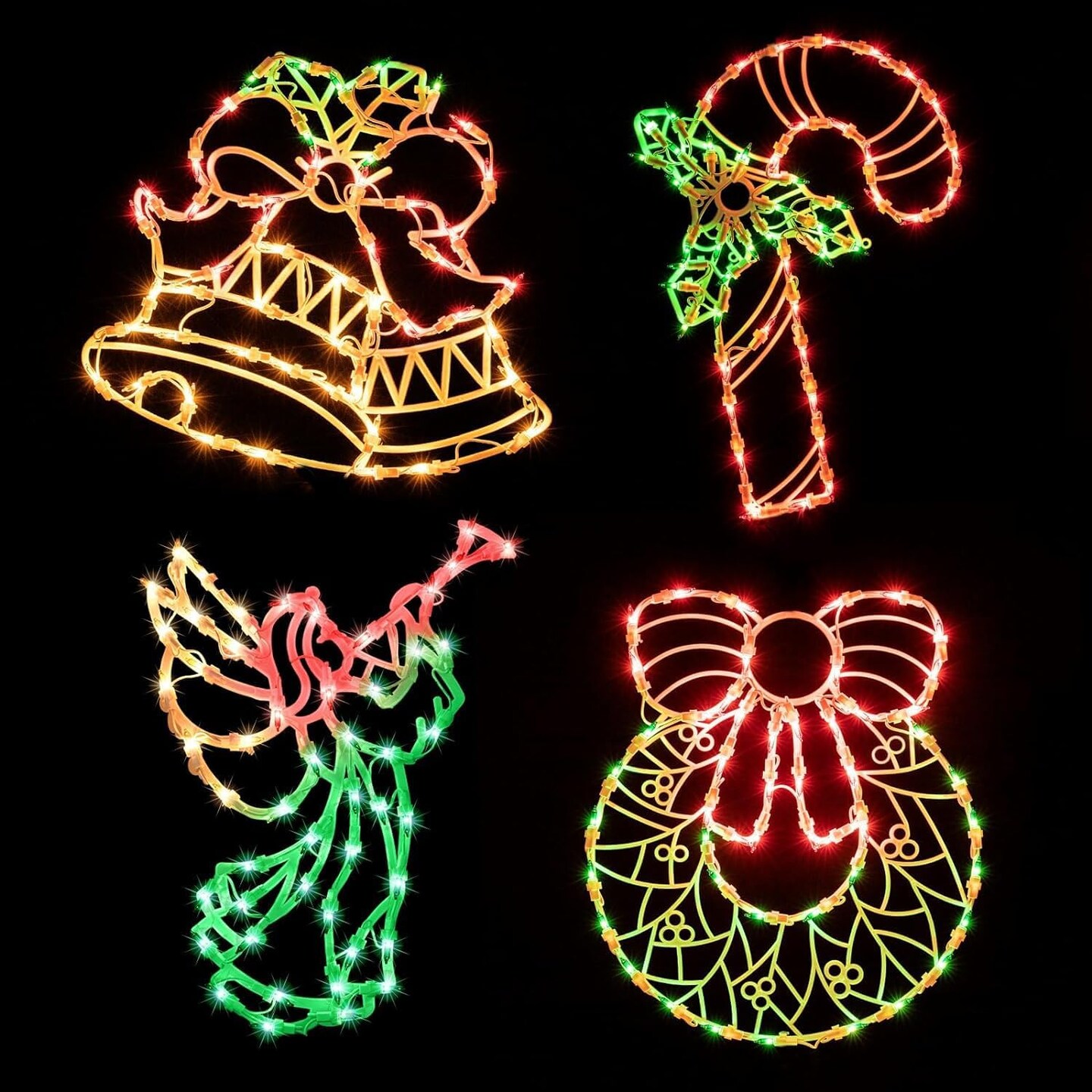 Christmas Window Silhouette Lights Decorations