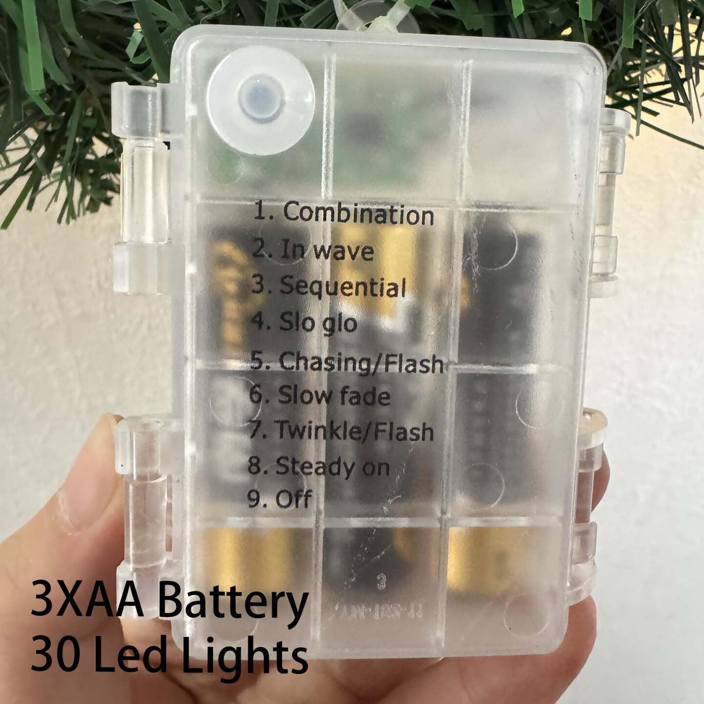 Pre-Lit 30 Inch Large Christmas Wreath for Front Door with 50 Led Lights,Champagne Gold Lighted Christmas Door Wreath Decor with Ball Ornaments, Battery Operated