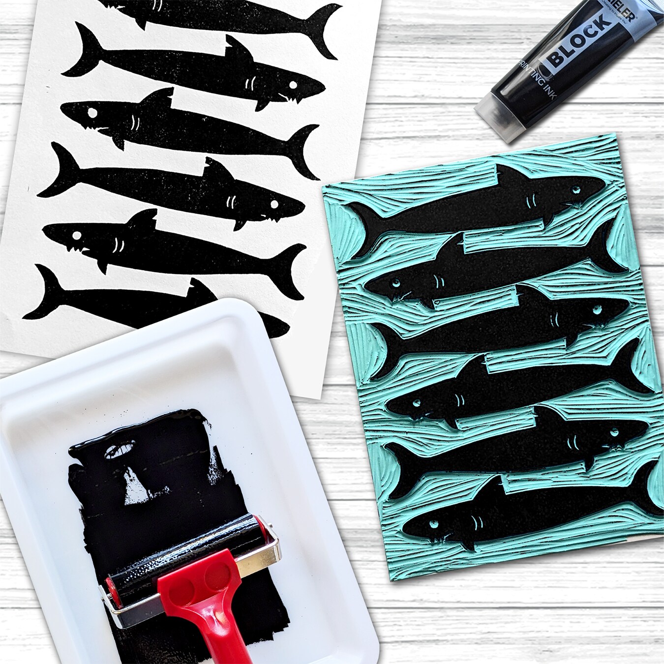 Zieler® A5 Soft Cut Lino Printing Bloc Sheets (210mm x 148mm x 3mm), Pack of 5