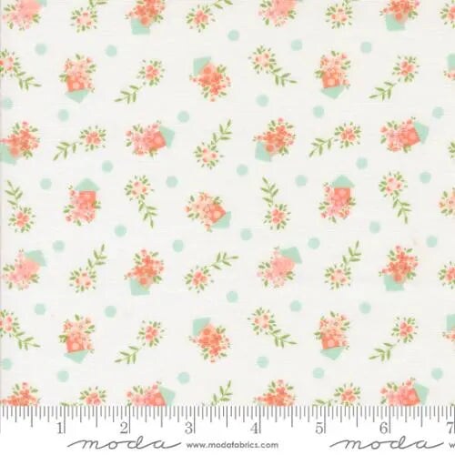 Natural Abloom Cloud Birdhouses Novelty Houses Floral 44"/45" Fabric Per Yard