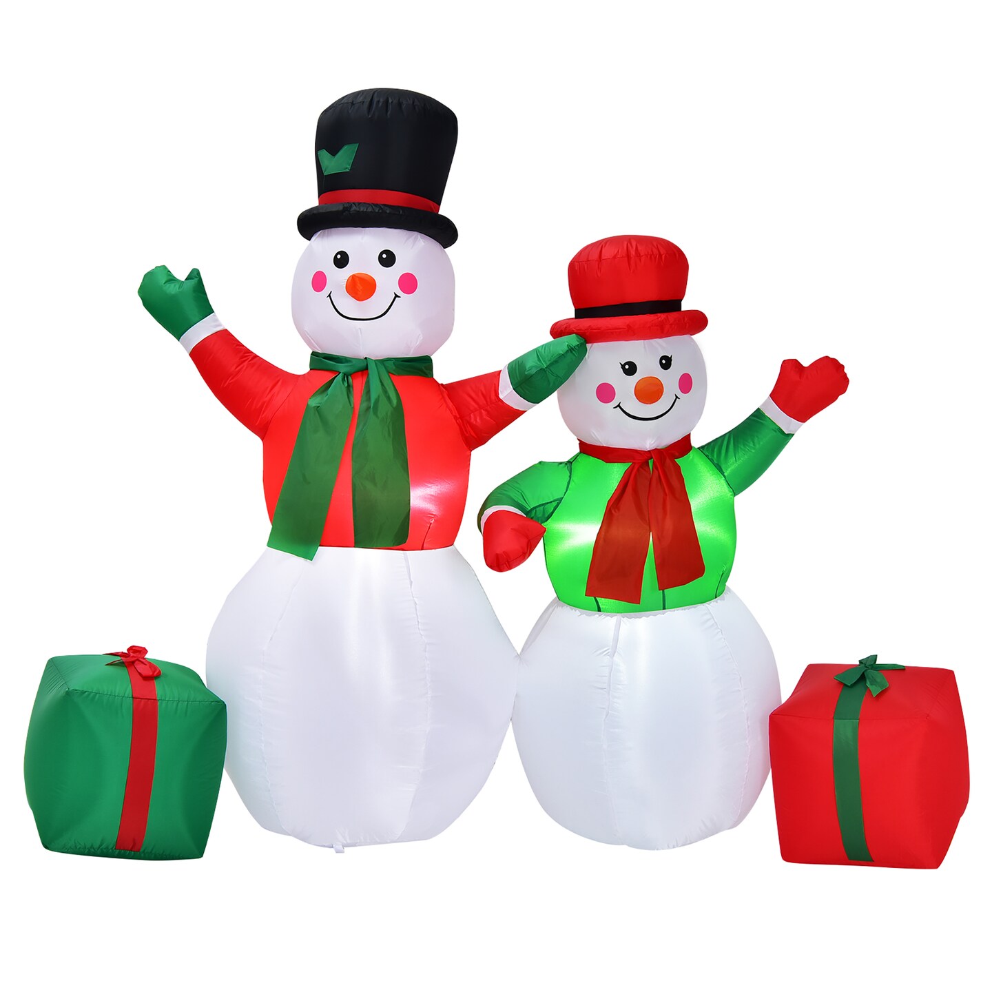 Costway 6Ft & 5Ft Christmas Inflatable Snowmen Blow Up Christmas Decoration