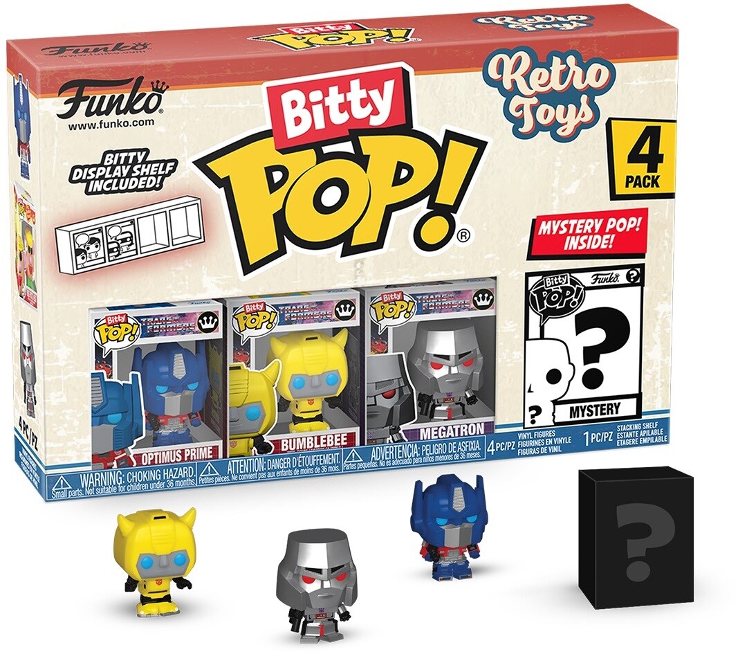 FUNKO Bitty POP!: Retro Toys - Transformers 4-Pack  [COLLECTABLES] Vinyl Figure, 4 Pack