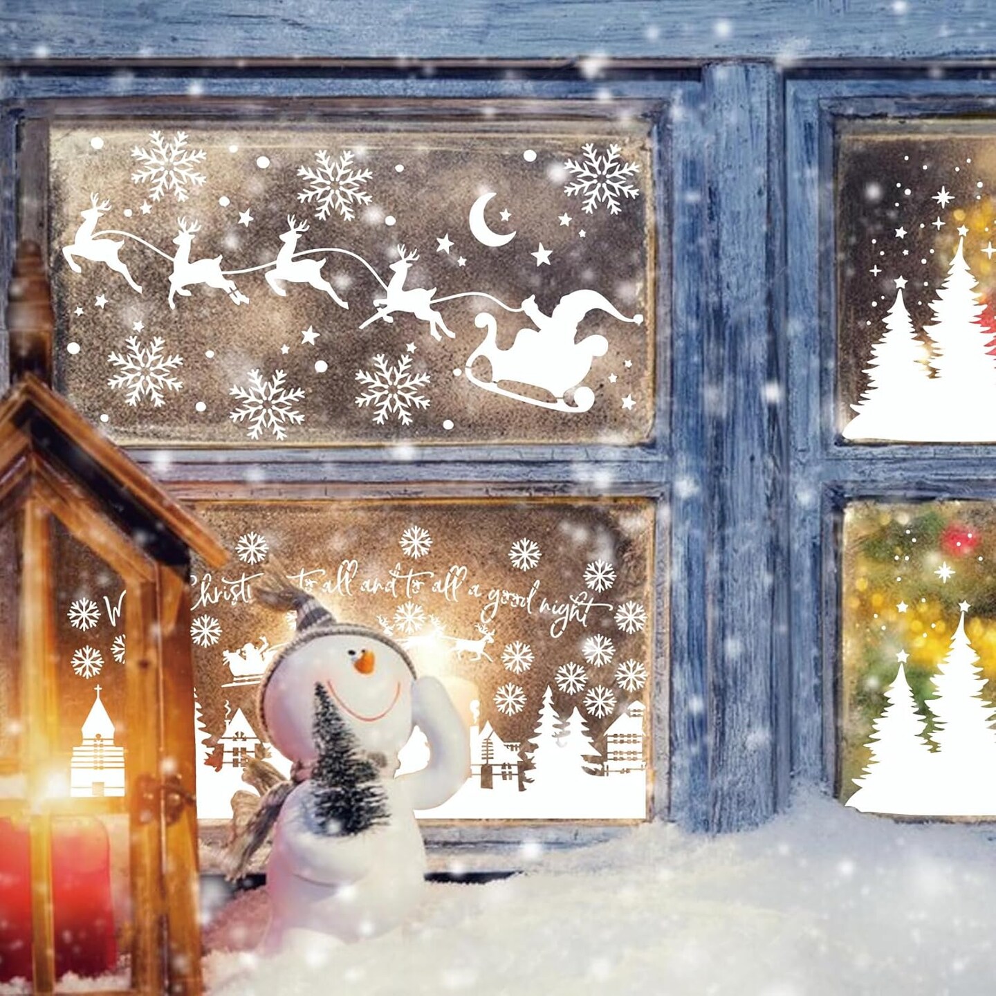 Large Christmas Stencils for Painting on Wood(10 window)14"L x 8"W