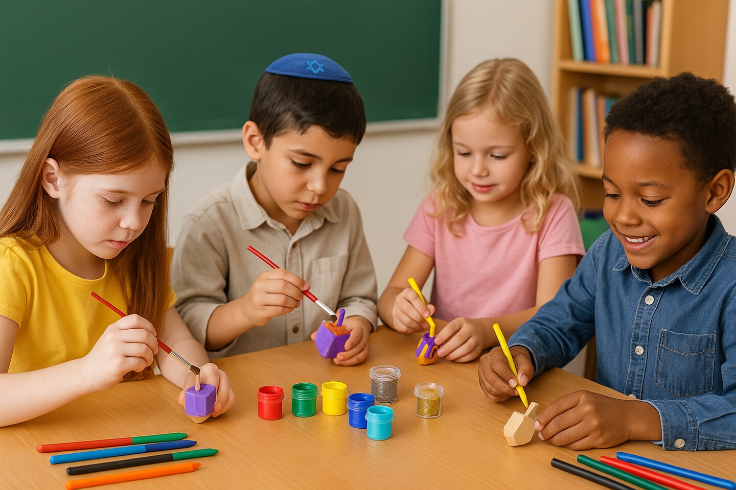 Unpainted Wooden Dreidel Craft Kit, 10 Pack – DIY Chanukah & Hanukkah Painting Activity