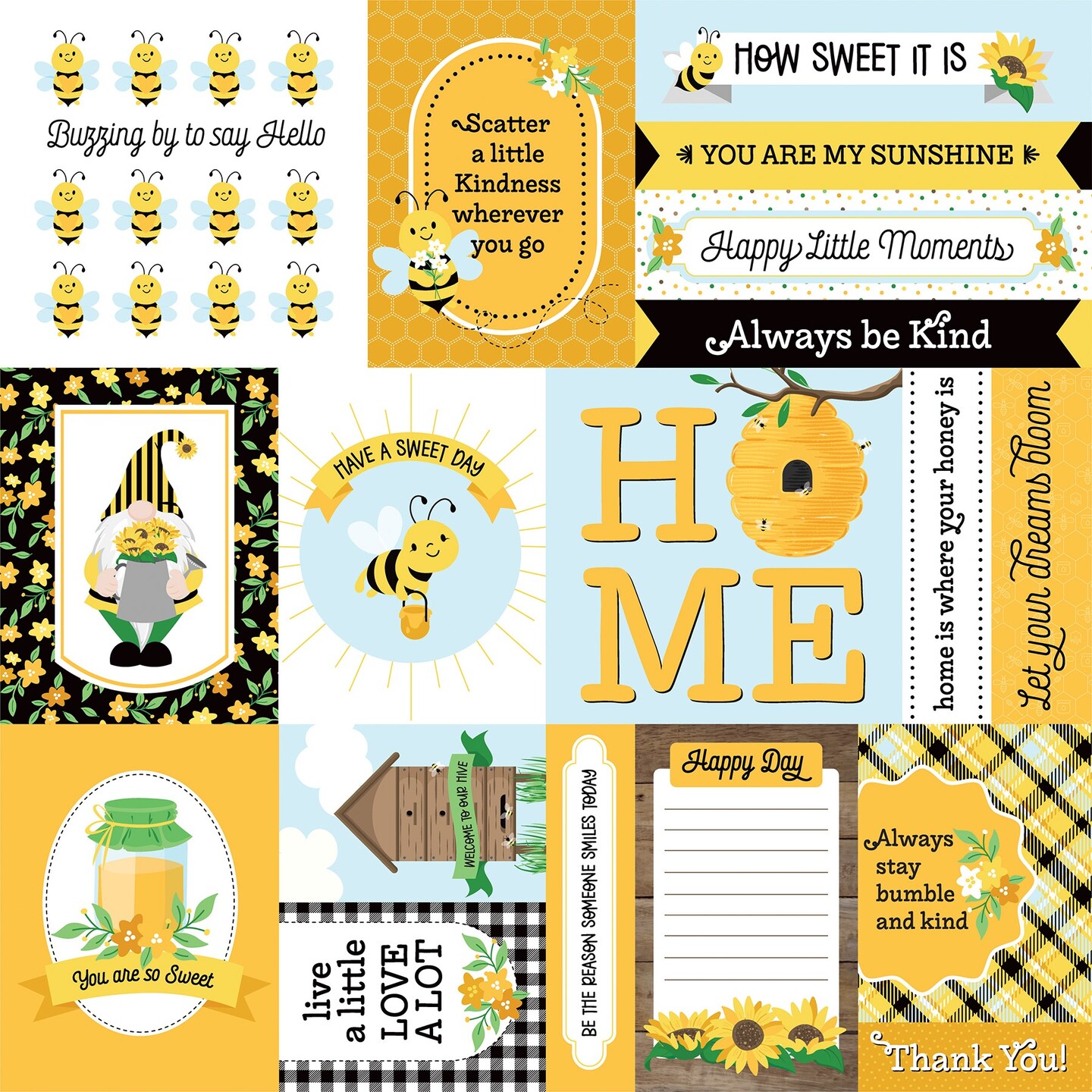 Sweet As Honey 2 Double-Sided Cardstock 12&#x22;X12&#x22;