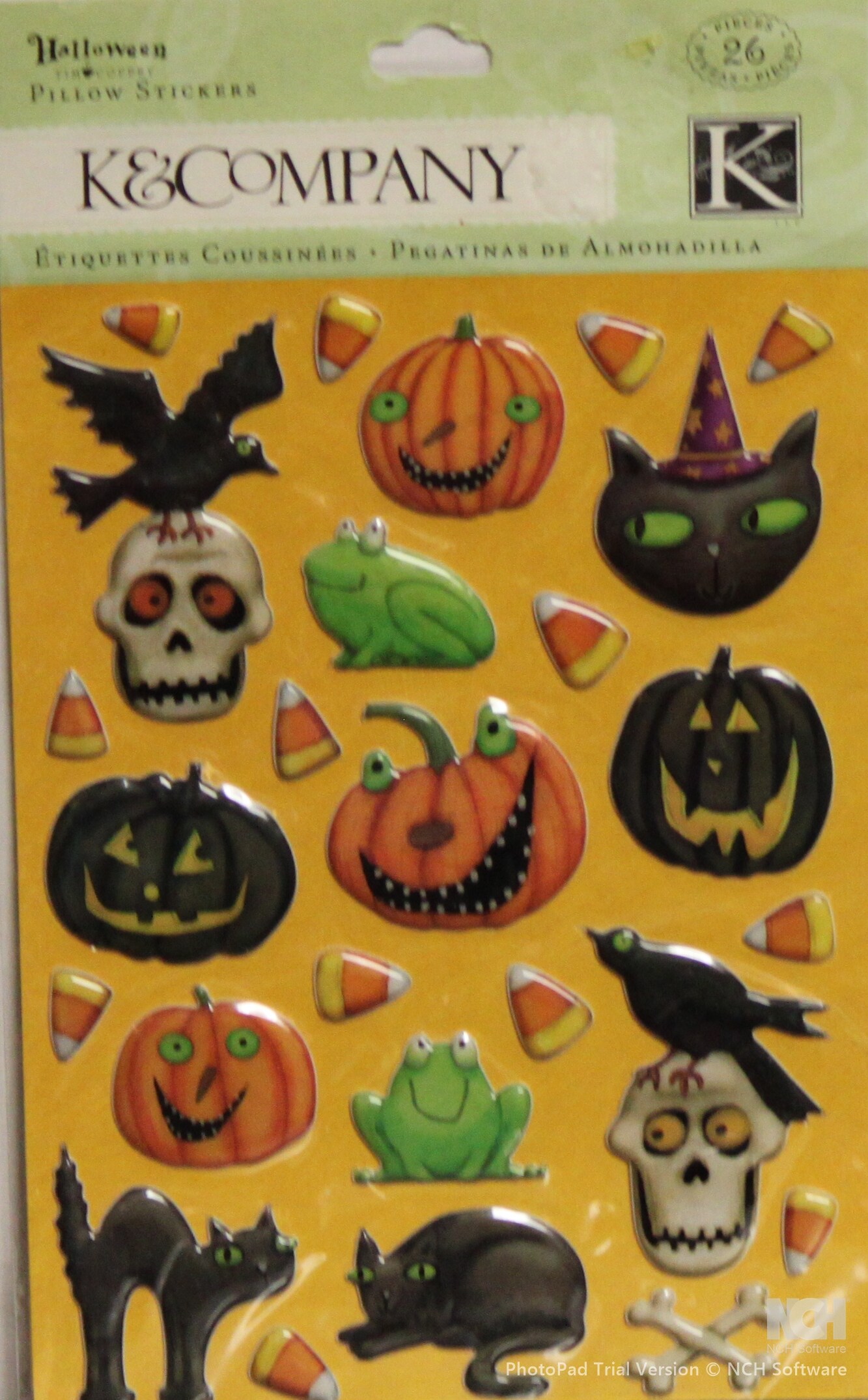 K &#x26; Company Tim Coffey Halloween Pillow Dimensional Stickers