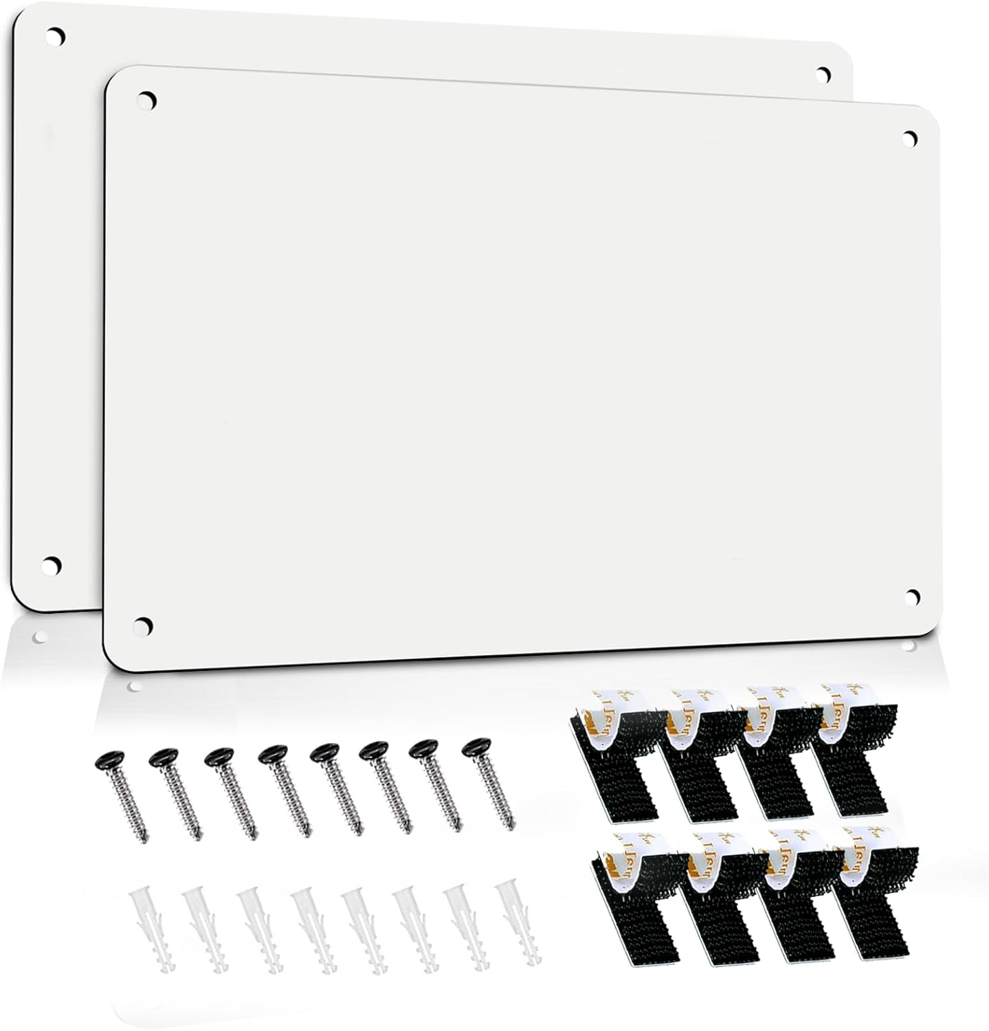 2Pack Magnetic Board 17.5" x 11.4" Magnet Bulletin Board is Suitable for displaying Notes (White)