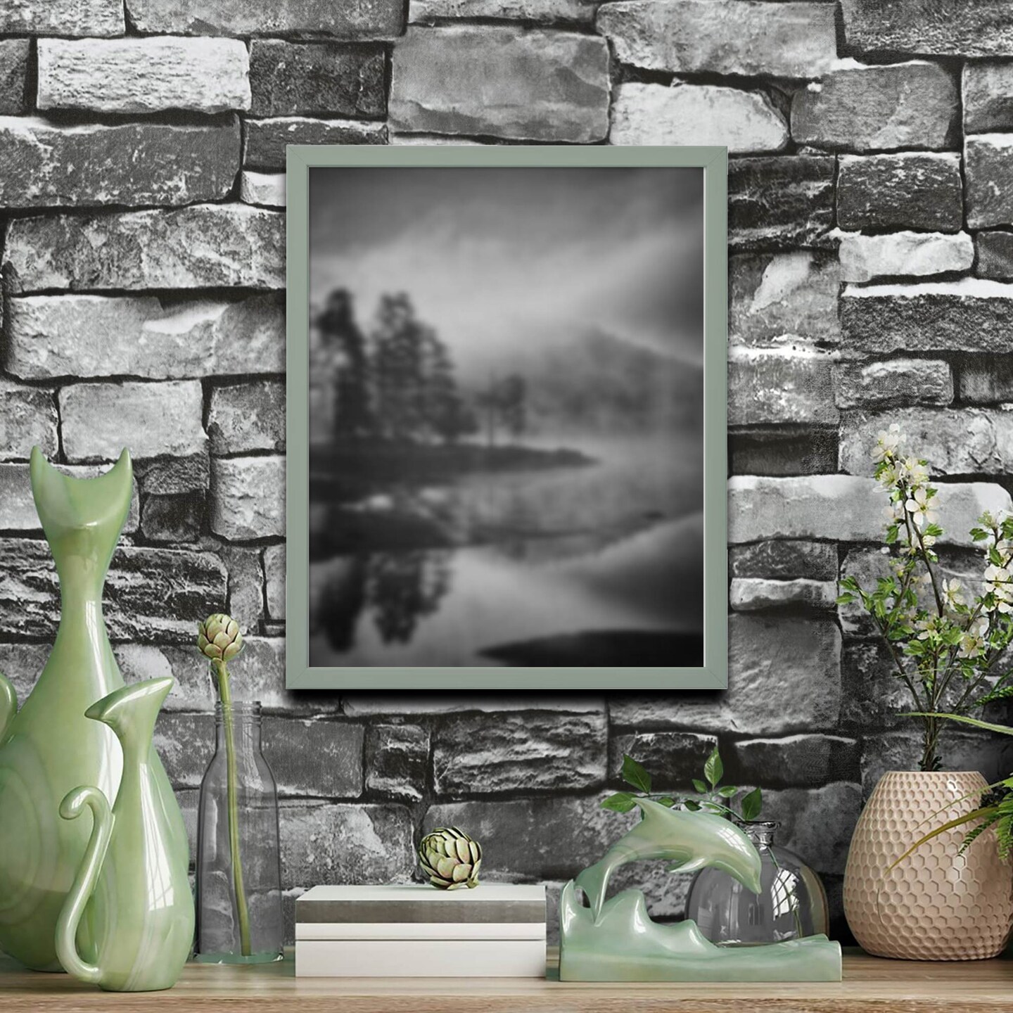 16x20" Oak Effect Frame – Deep Design, No-Nail Hanging with Mount, Gallery Ready!