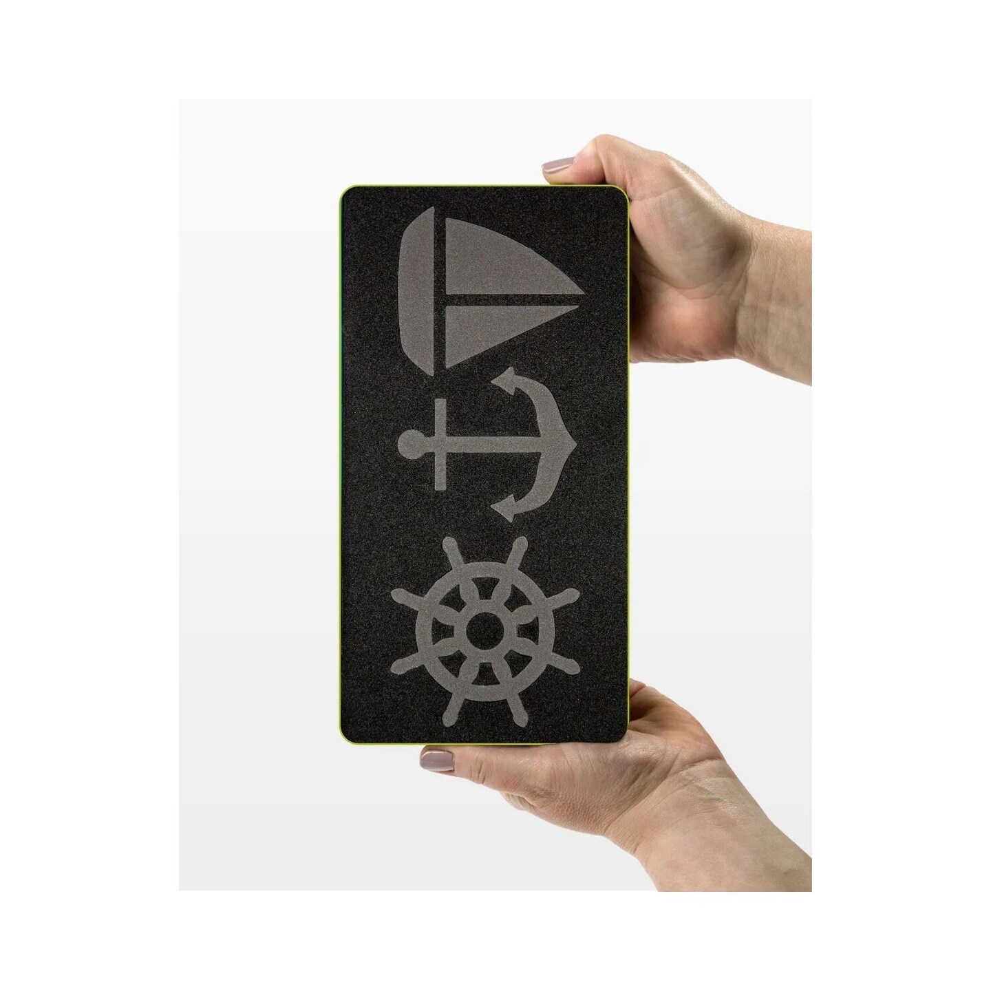 AccuQuilt GO! Nautical Medley Die – Anchor, Sailboat & Ship Wheel Appliqué Shapes, 6" x 12" Board