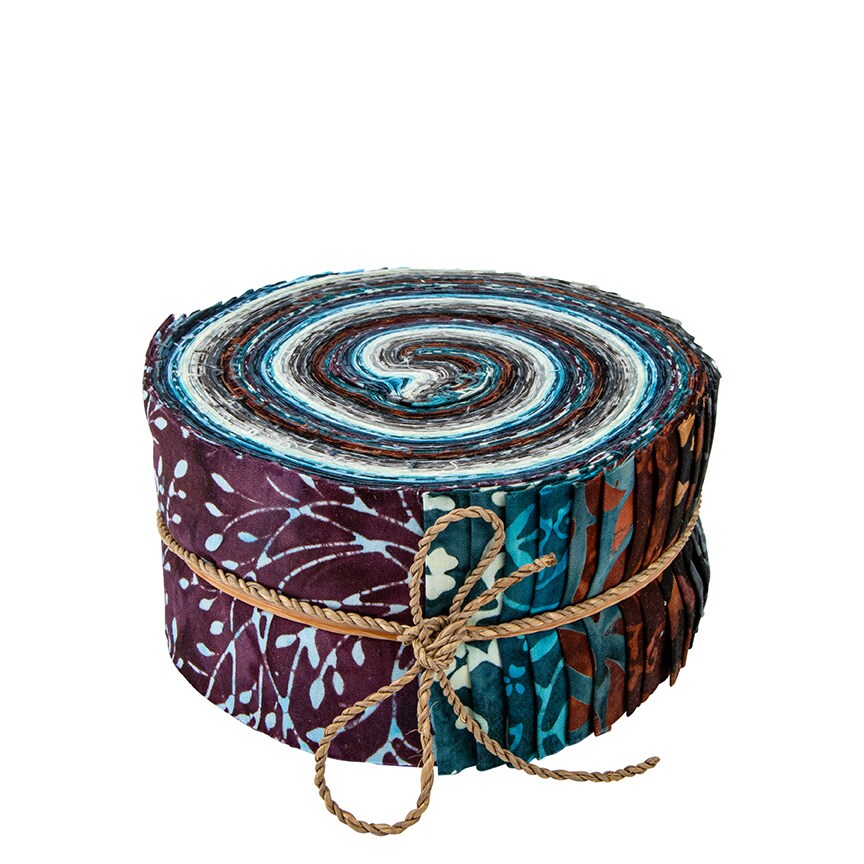 Expressions Batiks 2.5&#x22; Strip Roll (Jelly Roll / Rolie Polie) in Divine Vines by Riley Blake Designs for Riley Blake (RP-23304-40)
