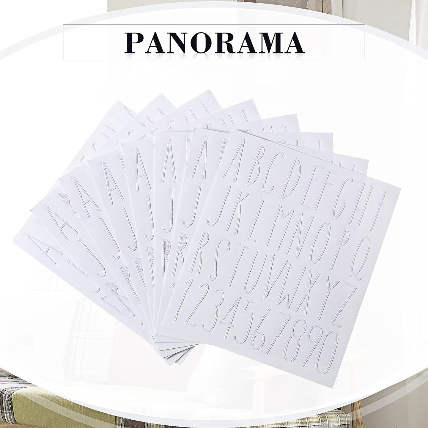 8 Sheets Vinyl Letter Stickers Waterproof Self Adhesive Letter Numbers Alphabet