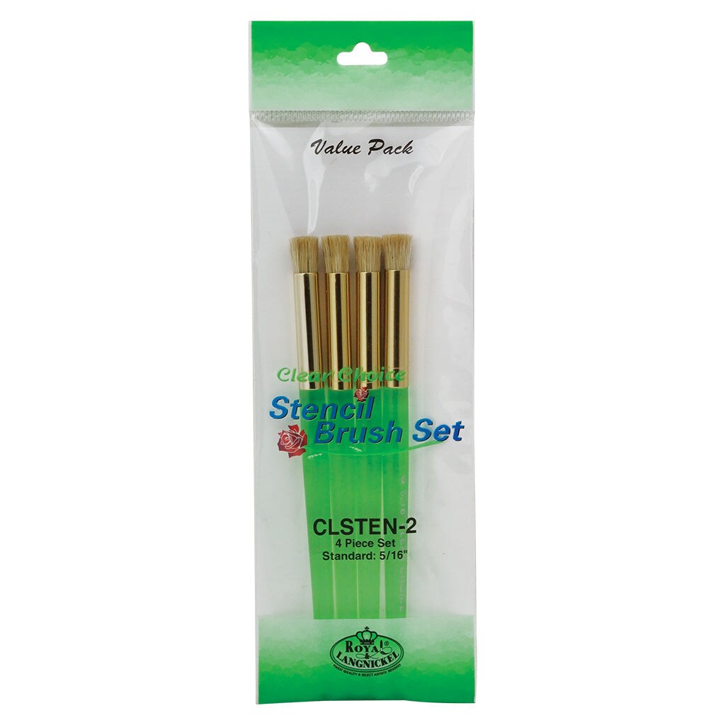 CLSTEN-2 | Clear Choice™ 4pc Standard Stencil Brush Set