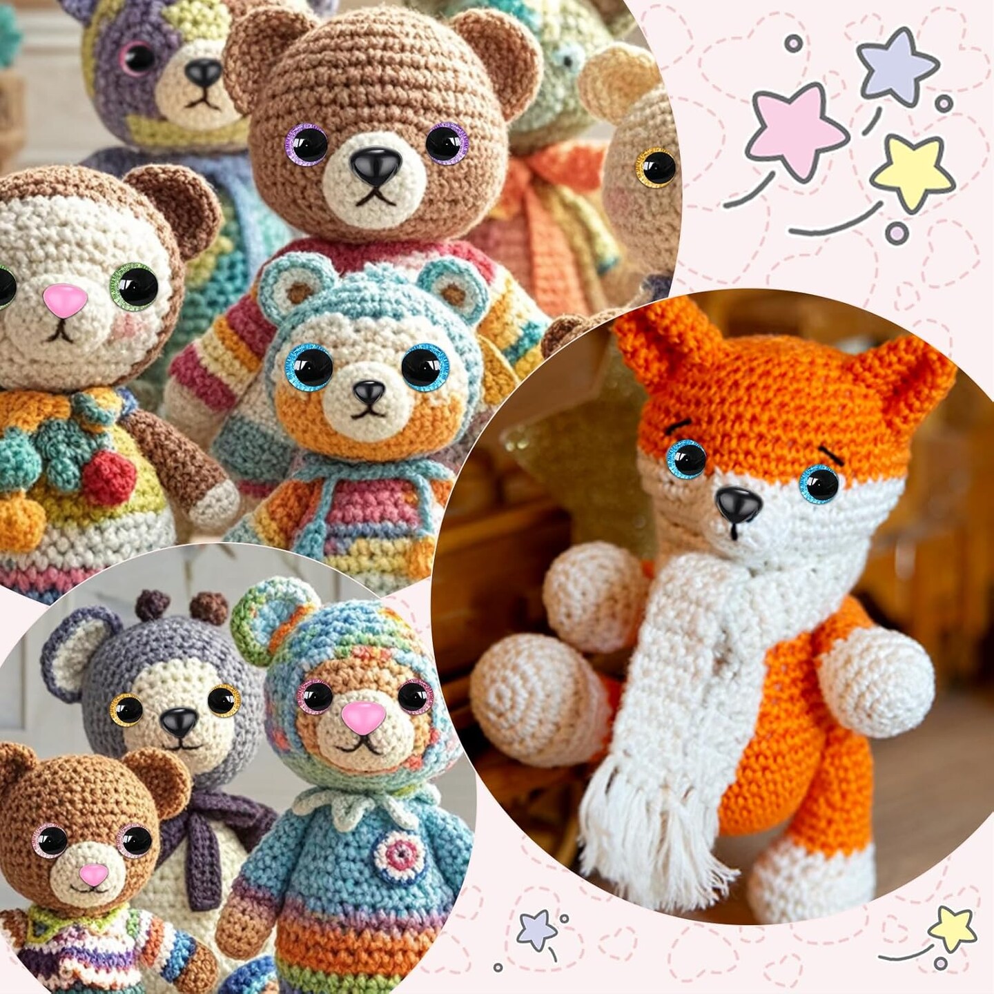 160 pcs Safety Eyes for Crocheting