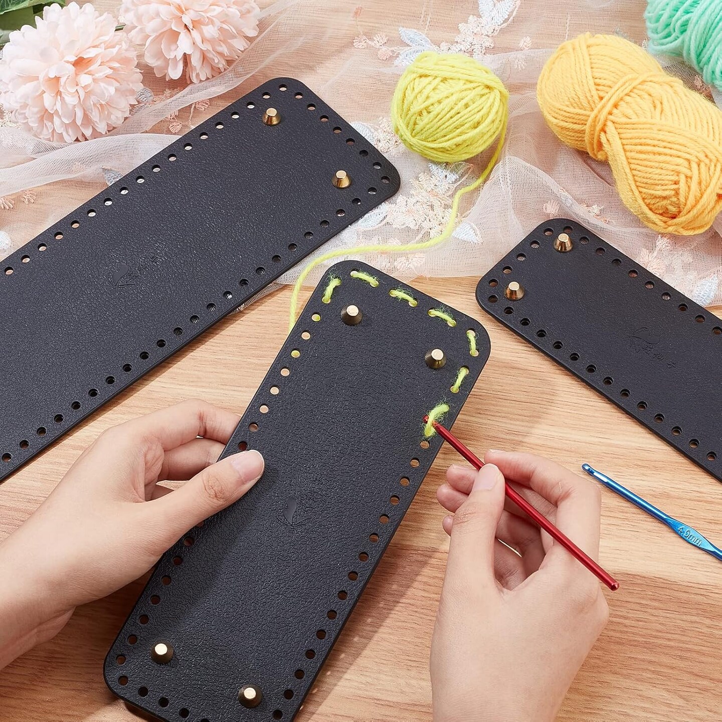 Leather Purse Bottom for Crochet