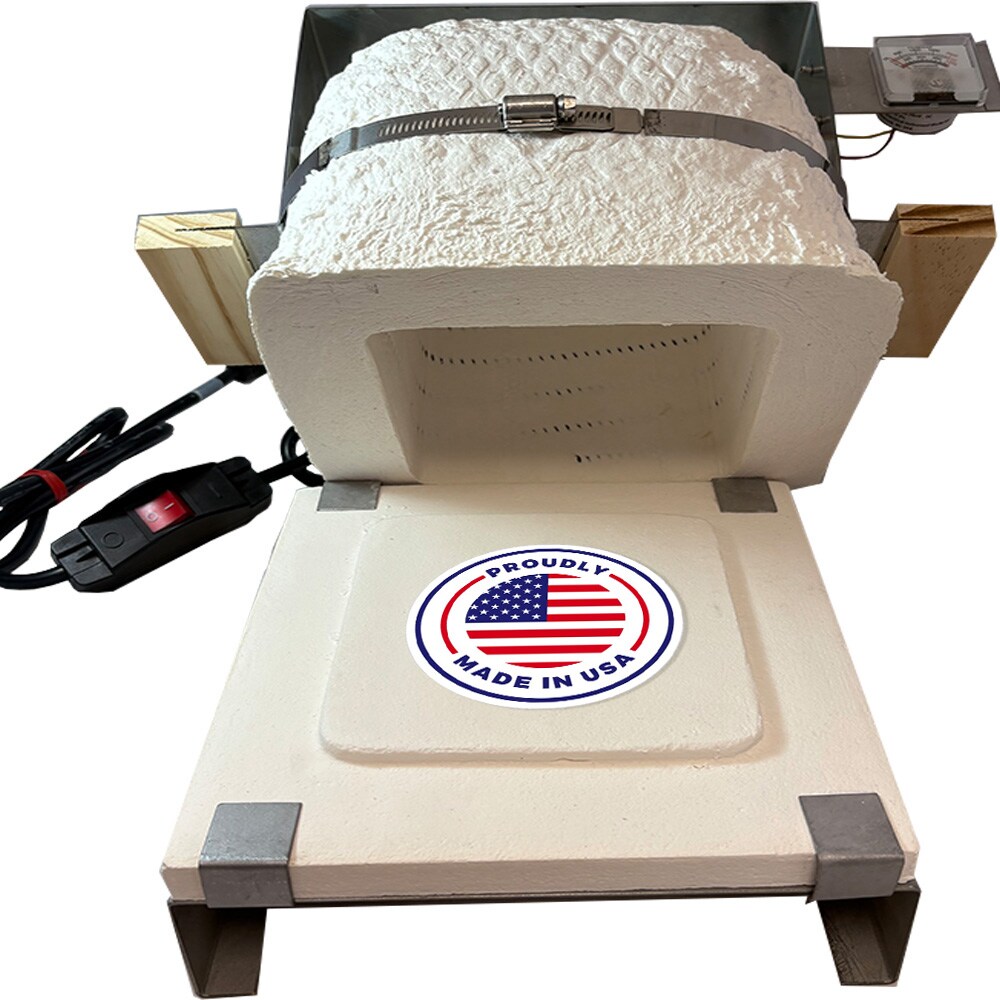 Quikfire Kiln&#x2013;FAST 1000&#xB0;F in 5 Minutes, Max 2000&#xB0;F, w/Pyrometer, For Jewelry Artisans, Pros &#x26; Beginners-Great for Testing &#x26; Experimenting