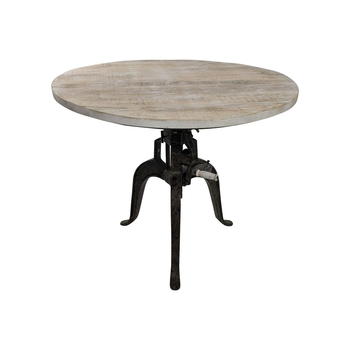 Contemporary Home Living Height Adjustable Table with Natural Driftwood Top - 36"
