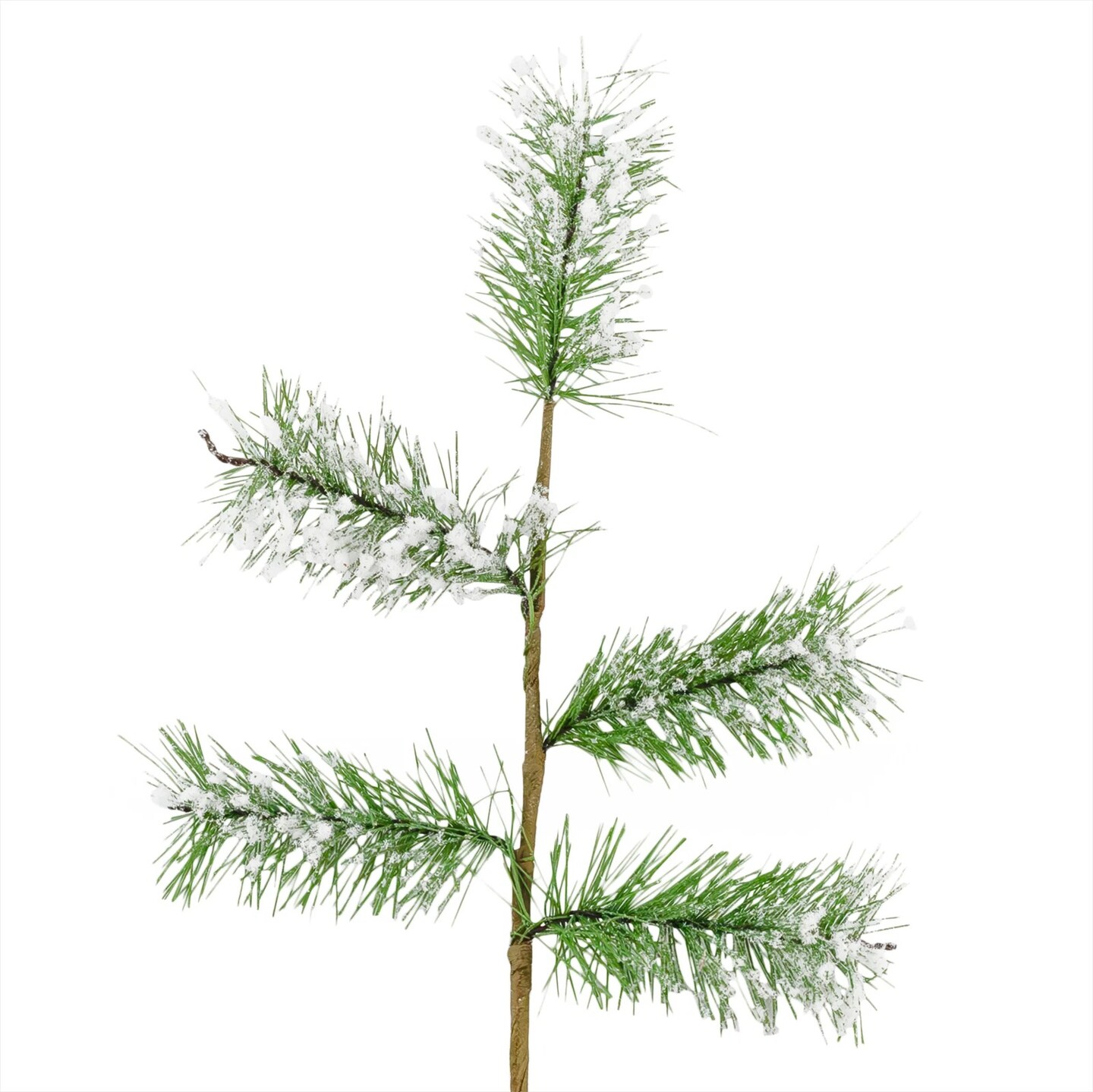 Flocked Evergreen Picks 6ct Snow Frosted Christmas Floral Stems