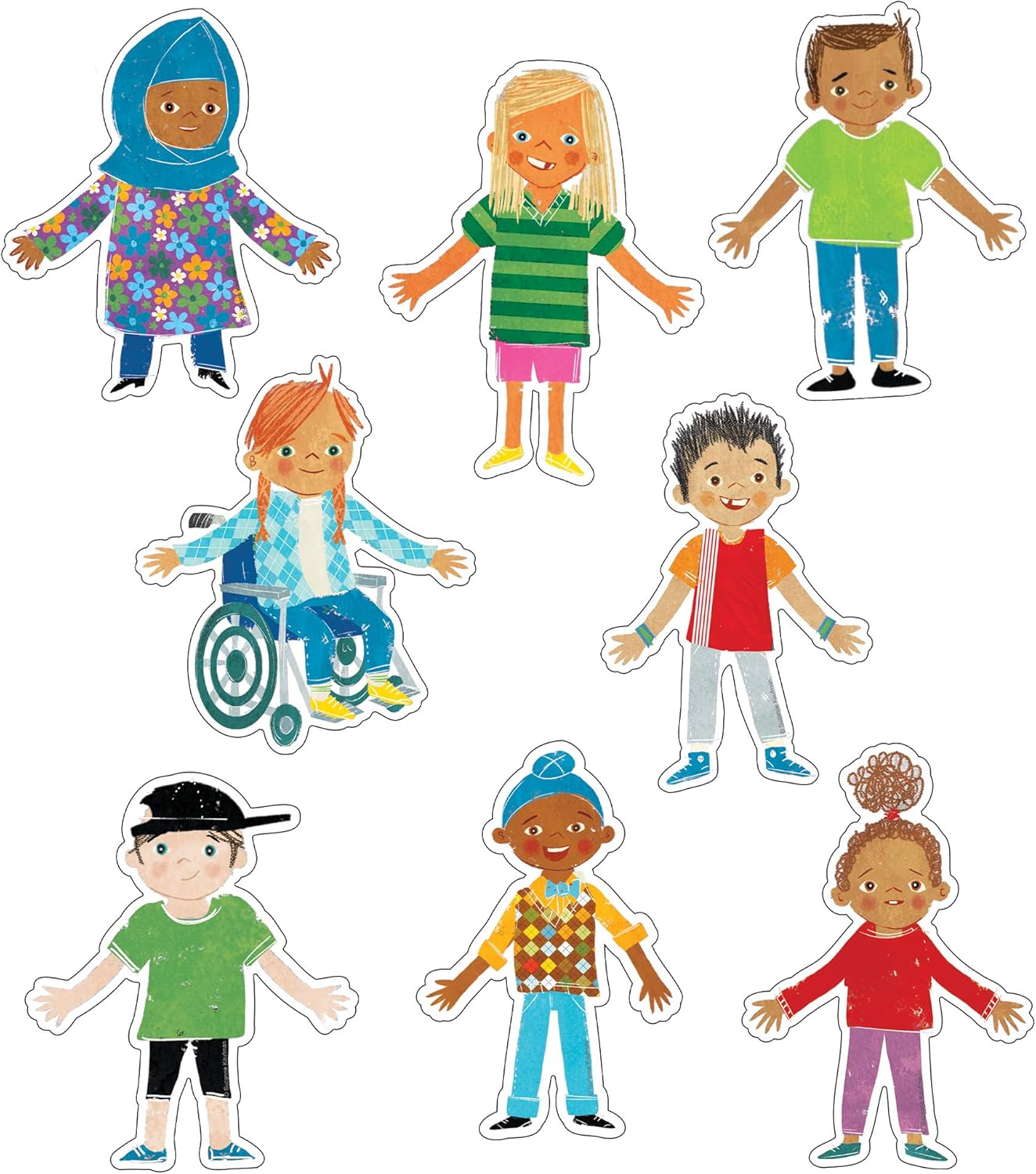 36-Piece All are Welcome Children's Book Cutouts (Multicolored)