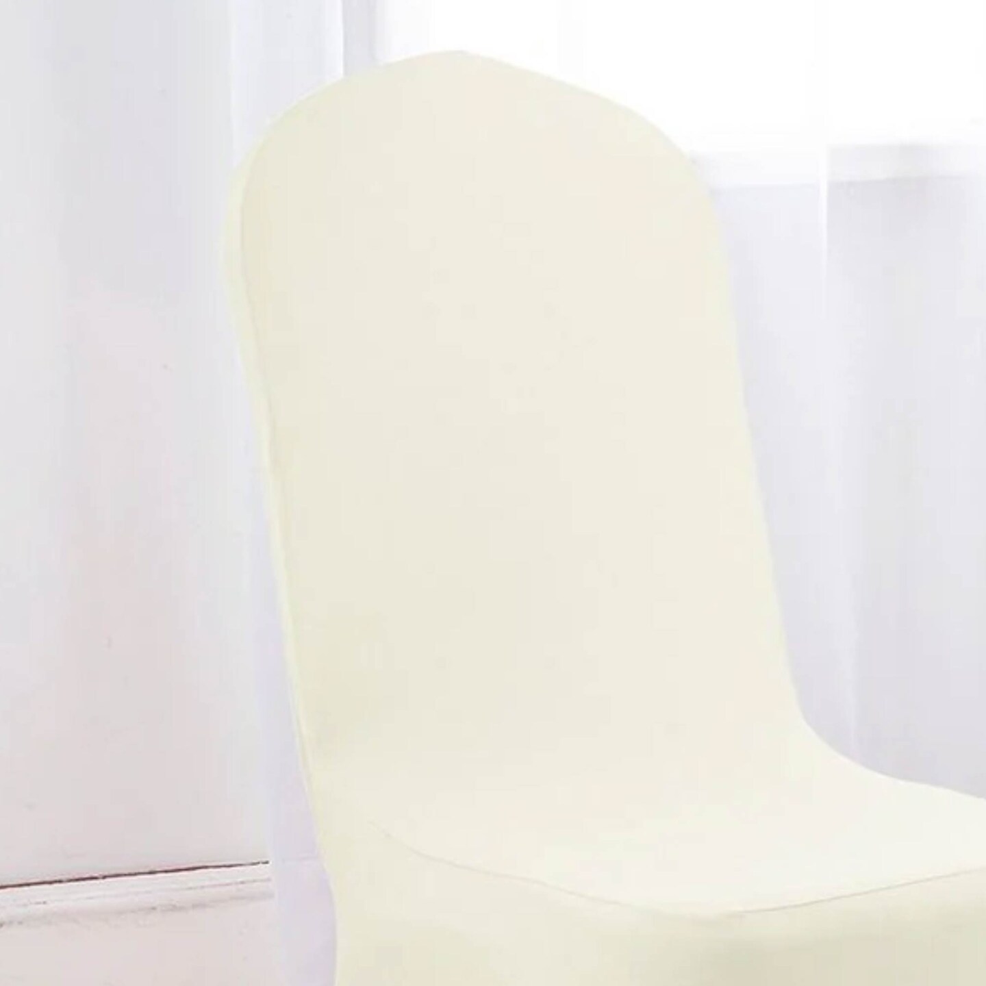 1 Piece Spandex Banquet Chair Cover Ivory Stretch Wrinkle-Resistant Elegant Event Decor