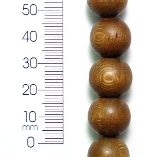 Wood Beads - Brown - 15mm - 8&#x22; Strand