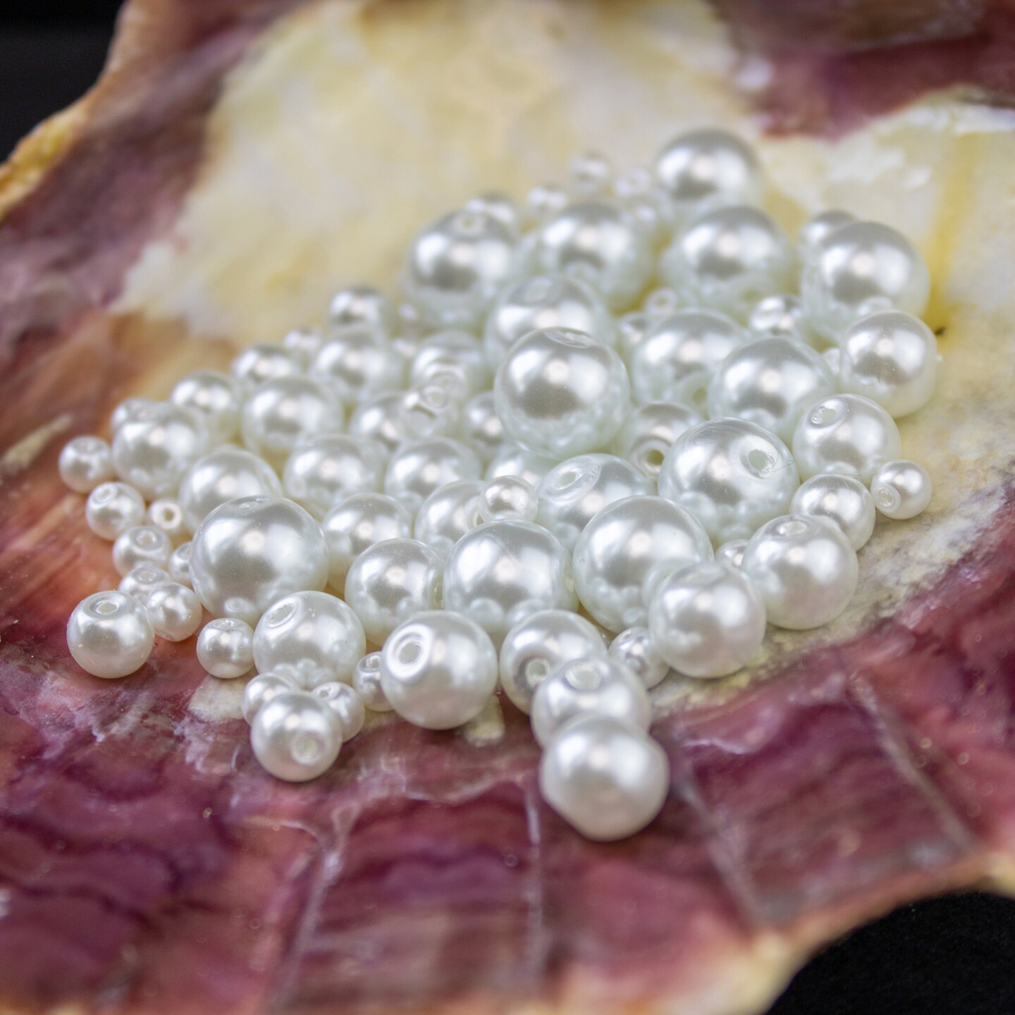 Glass Beads Diamond Facet Pack of 40
