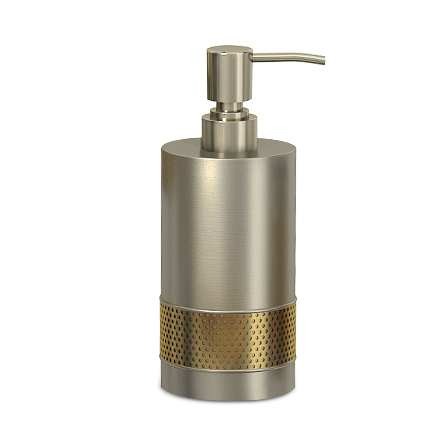 Liquid Soap Dispenser Pump Bottle | Bathroom & Kitchen | Holds Soap, Lotion & Sanitizer | Pewter/Gold
