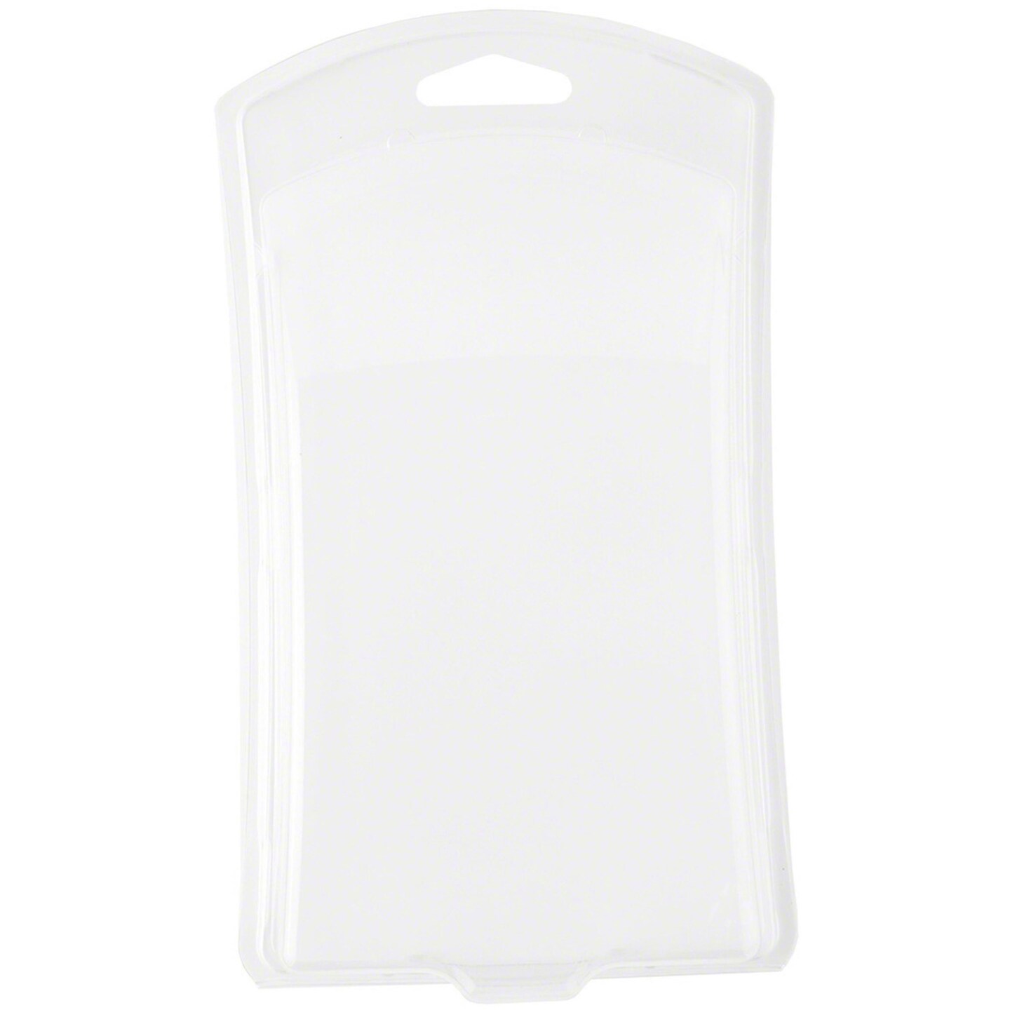 Collecting Warehouse Clear Plastic Clamshell Package / Storage Container, Curved Front, 7" H x 4.07" - 4.38" W x 1.63" D