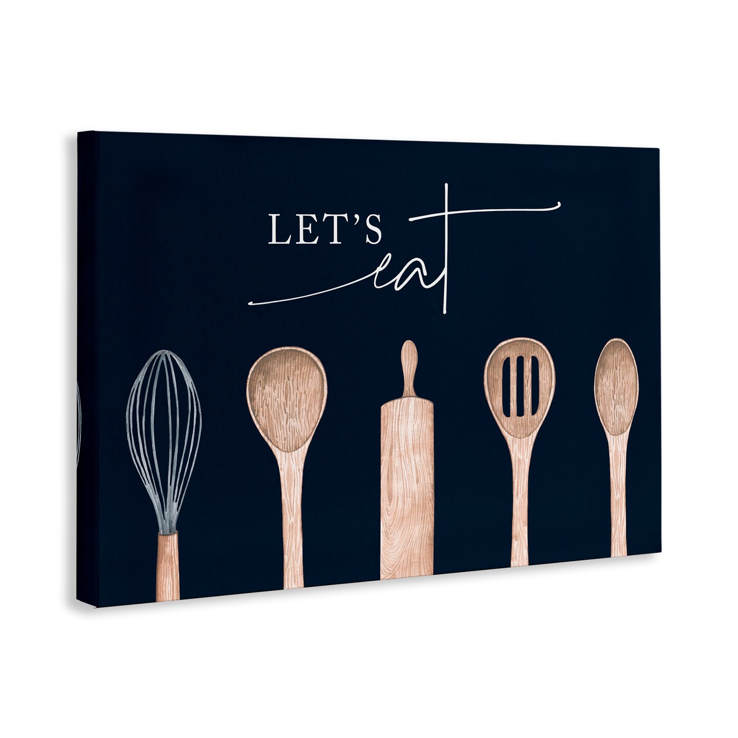 Stupell Industries Let&#x27;s Eat Kitchen Utensils Canvas Design by Lux + Me Designs