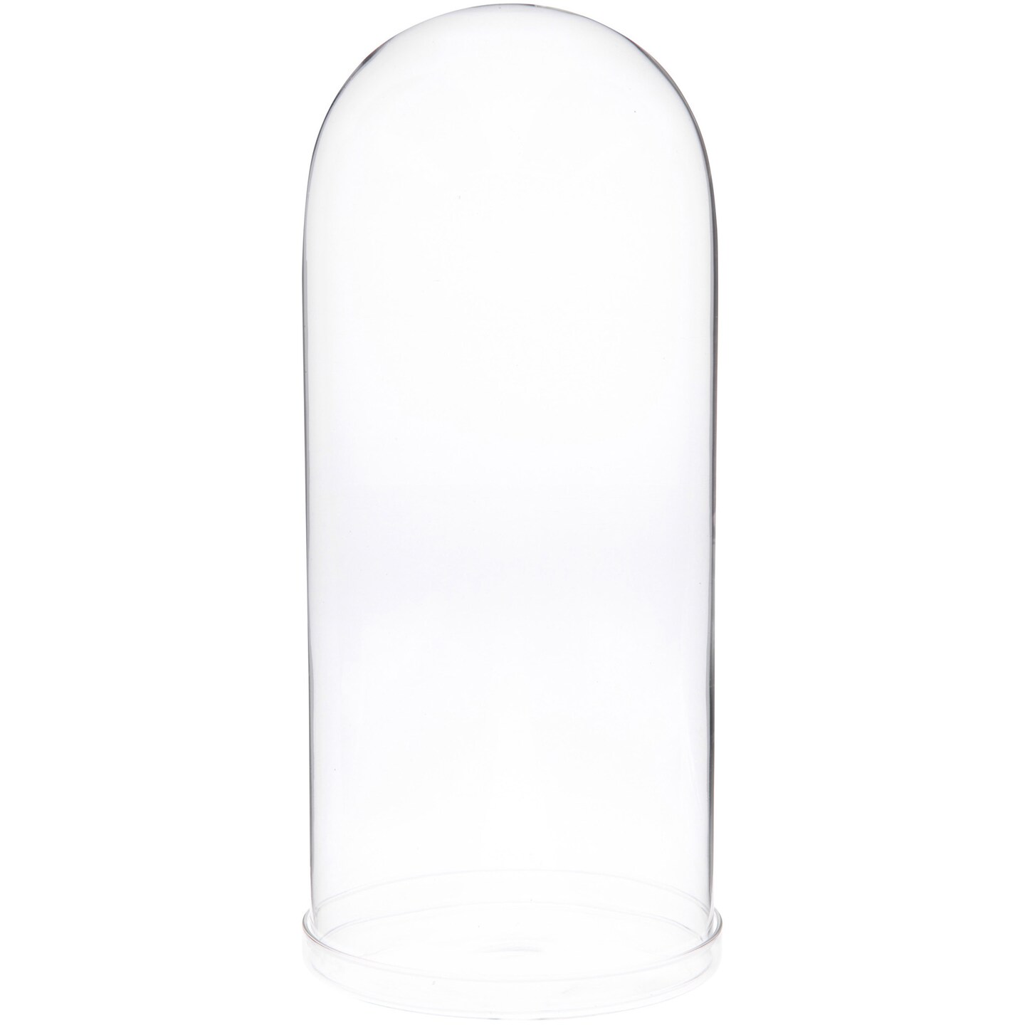 Plymor 5.5&#x22; x 13&#x22; Glass Display Dome Cloche (Clear Glass Tray Base)