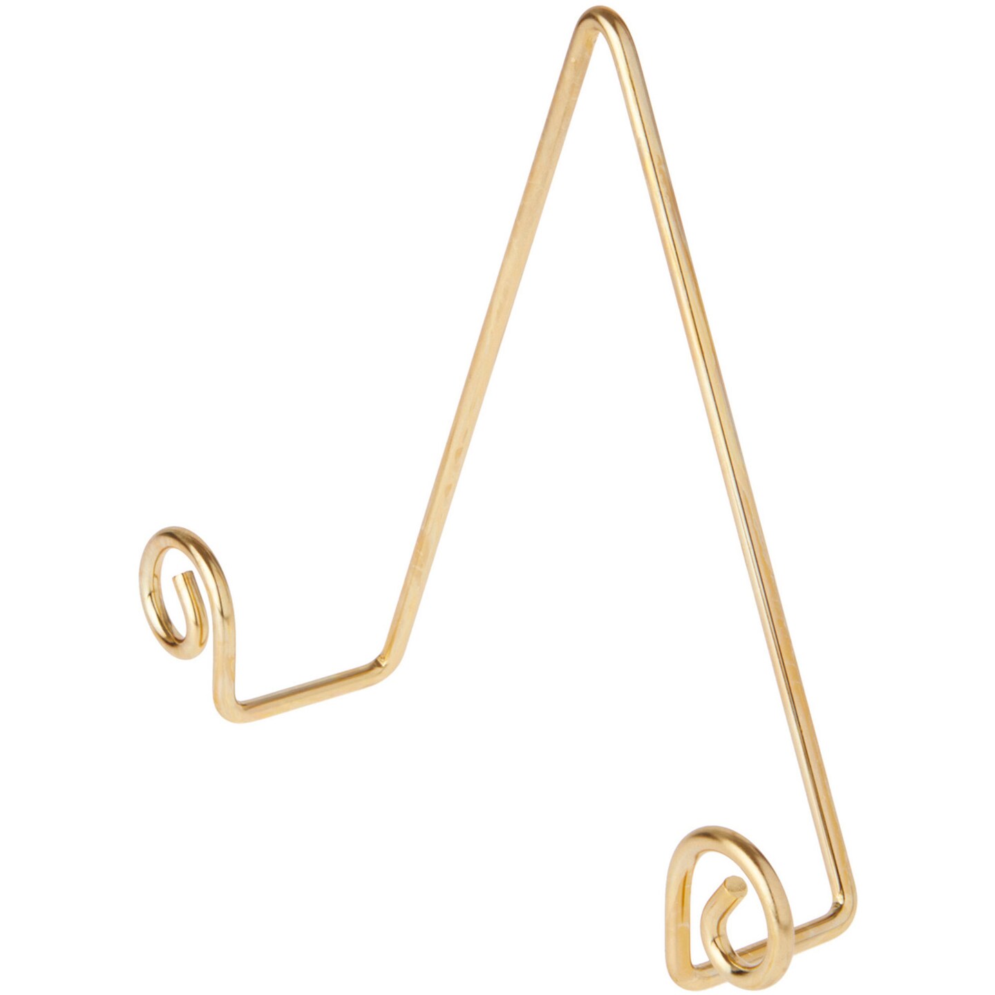 Bard's Shiny Gold-toned Scroll Wall Mountable Plate Hanger, 7.5" H x 8.5" W x 2.25" D (For Plates 8" - 10")
