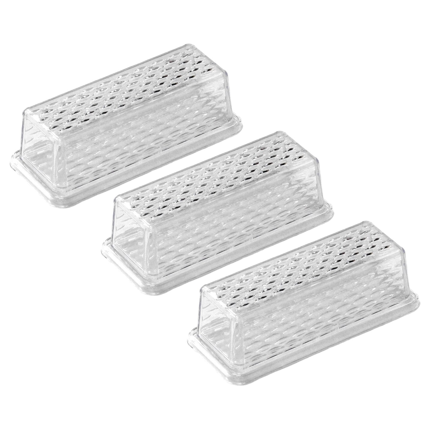 Chef Craft Clear Plastic Butter Dish with Cover Lid - Holds a Standard Stick of Butter