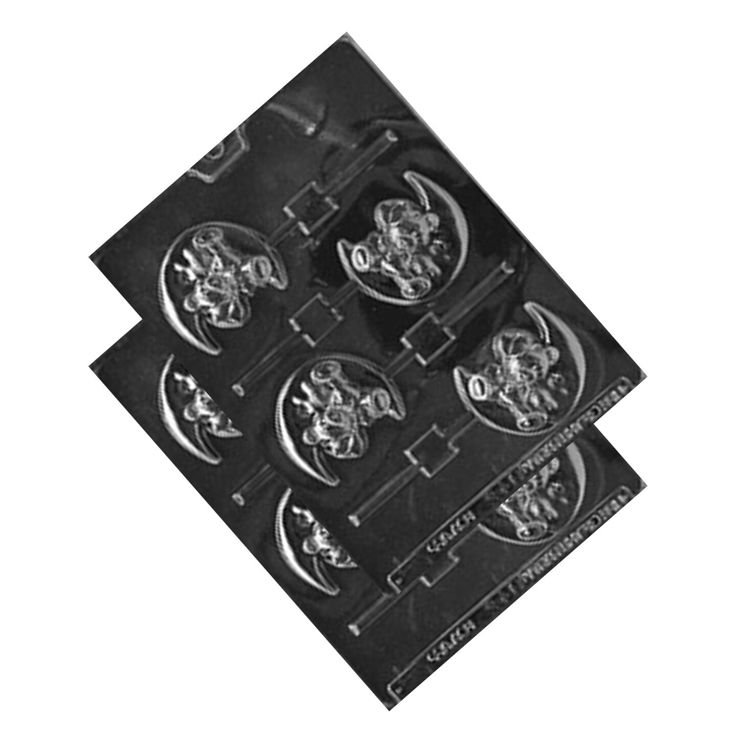 Bear on Half Moon Lolly Mold for Christmas and Baby Shower Treats
