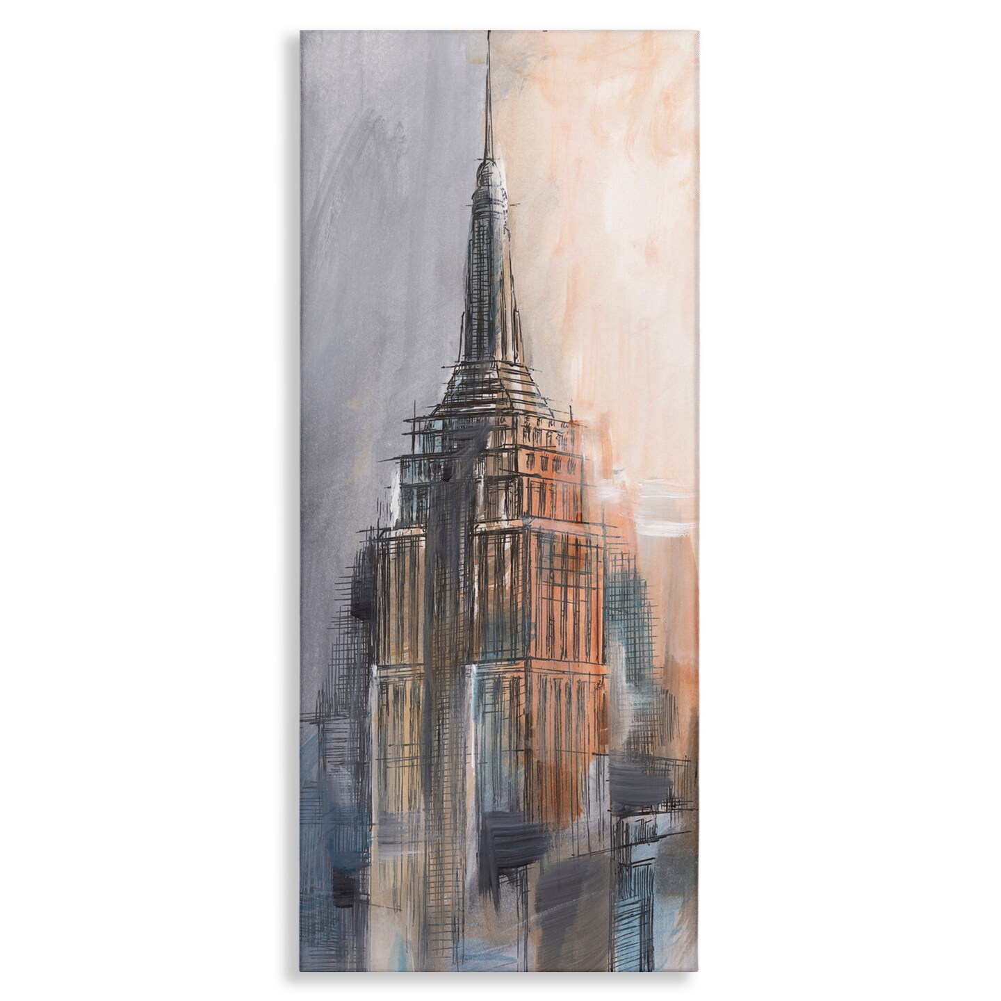 Stupell Industries Sketched City Building Canvas Wall Art Design by Ethan Harper