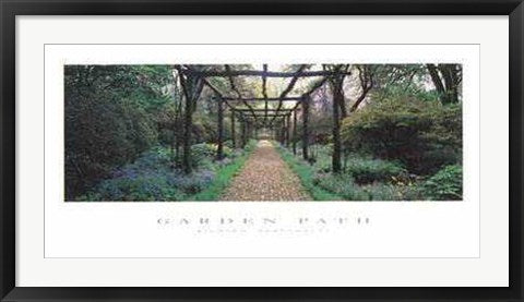 Framed Art Garden Path by Richard Berenholtz - Nature Inspired | 18x36 inches