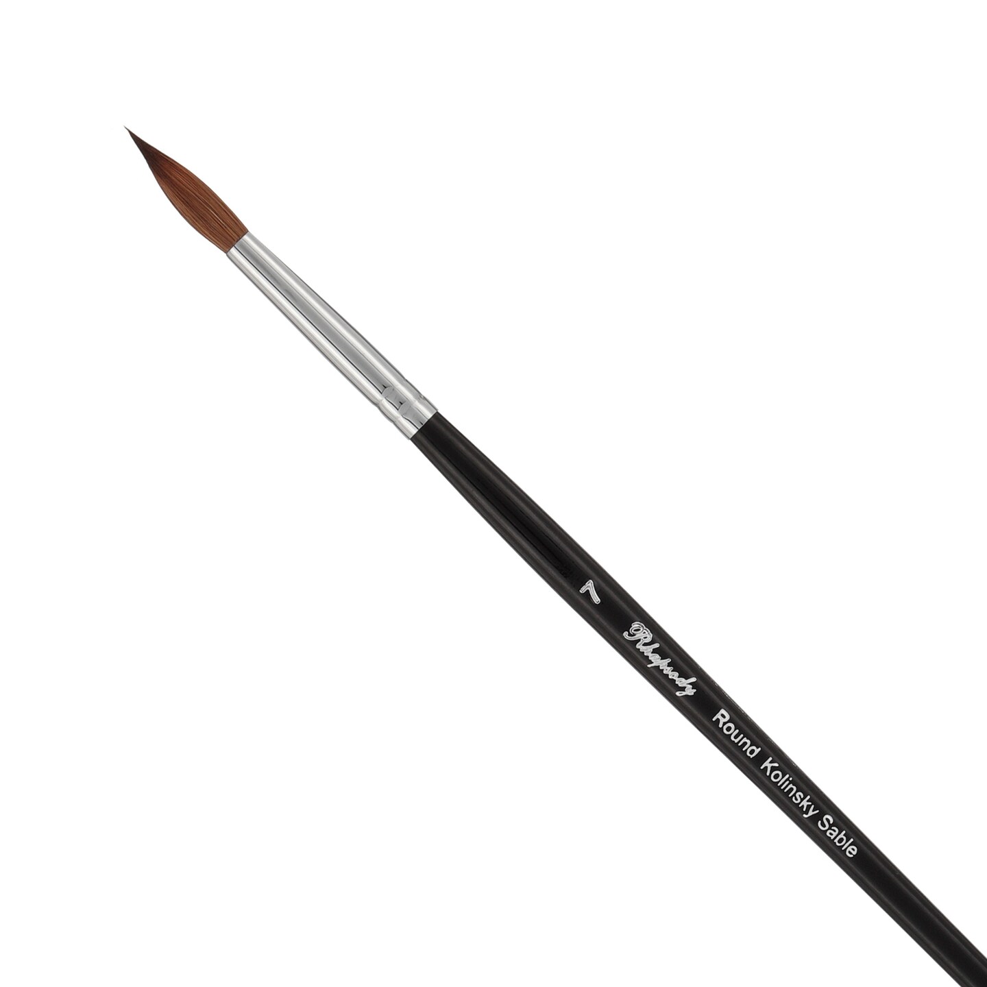 Creative Mark Rhapsody Kolinsky Sable Brushes for Professional Watercolorists - Round Excellent Spring, Full Belly, Split-Proof Points, Chrome Ferrules, Short Handle, English Sizing