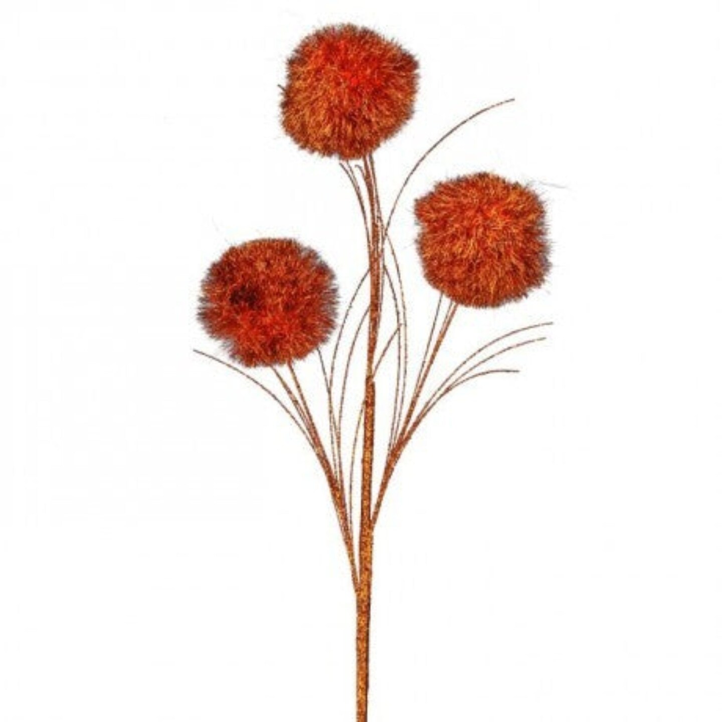 35&#x22; Glitter Pom Pom Spray: Orange