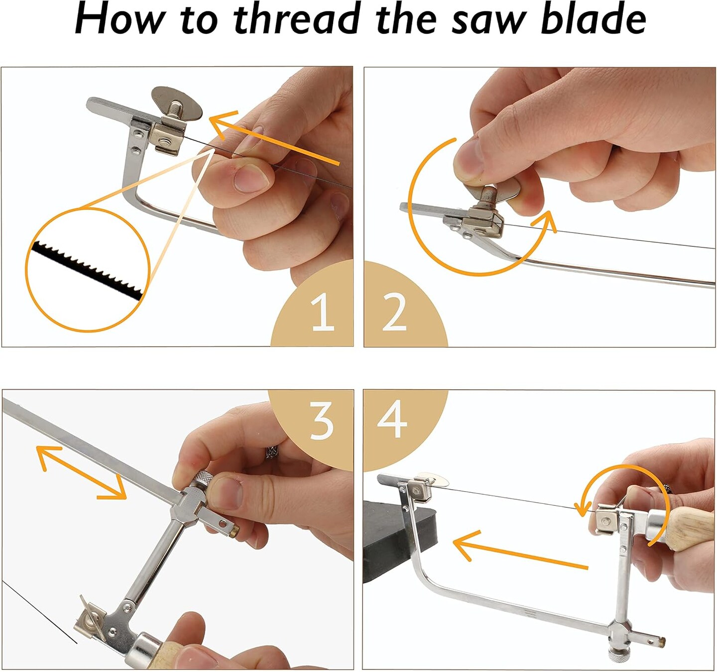 The Beadsmith Saw Frame – Basic Elements – Adjustable, German Style – Includes 36 Blades, Sizes #1/0, #2/0, #3/0 – Jewelry Saw for Metalsmiths, Woodworking, Soldering, Arts & Crafts and DIY Hobbies