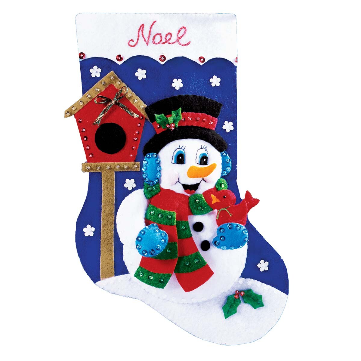 Design Works  Frosty&#x27;s Birdhouse Stocking Kit