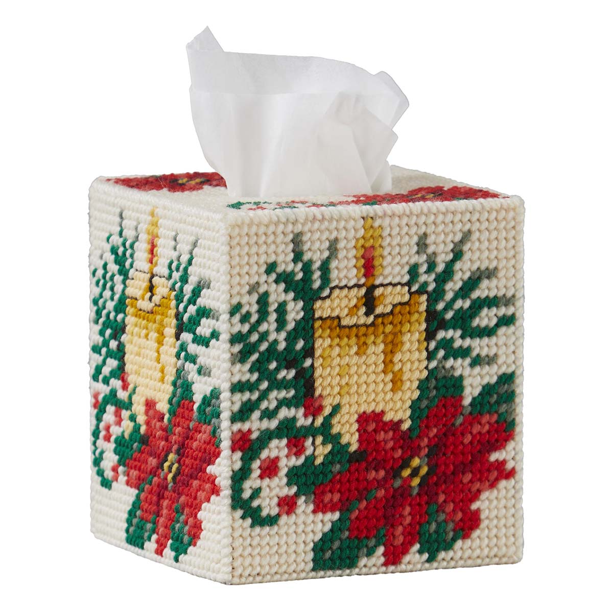 Herrschners  Holiday Light Tissue Box Plastic Canvas Kit