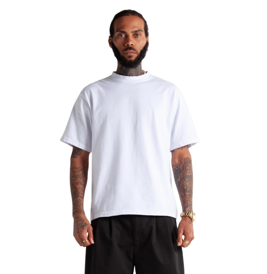 Cropped 7.5 oz. Max Heavyweight T-Shirt, Color: White, Size: 2XL