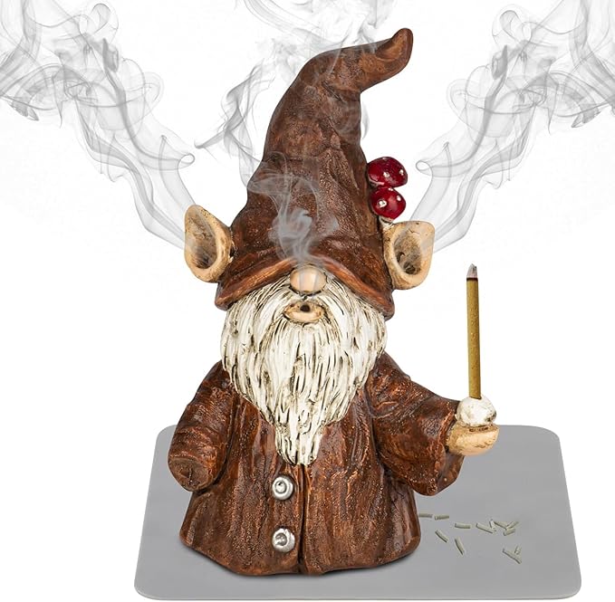 Gnome Incense Holder for Sticks Incense Cone Burner Ornaments Cute gift for all