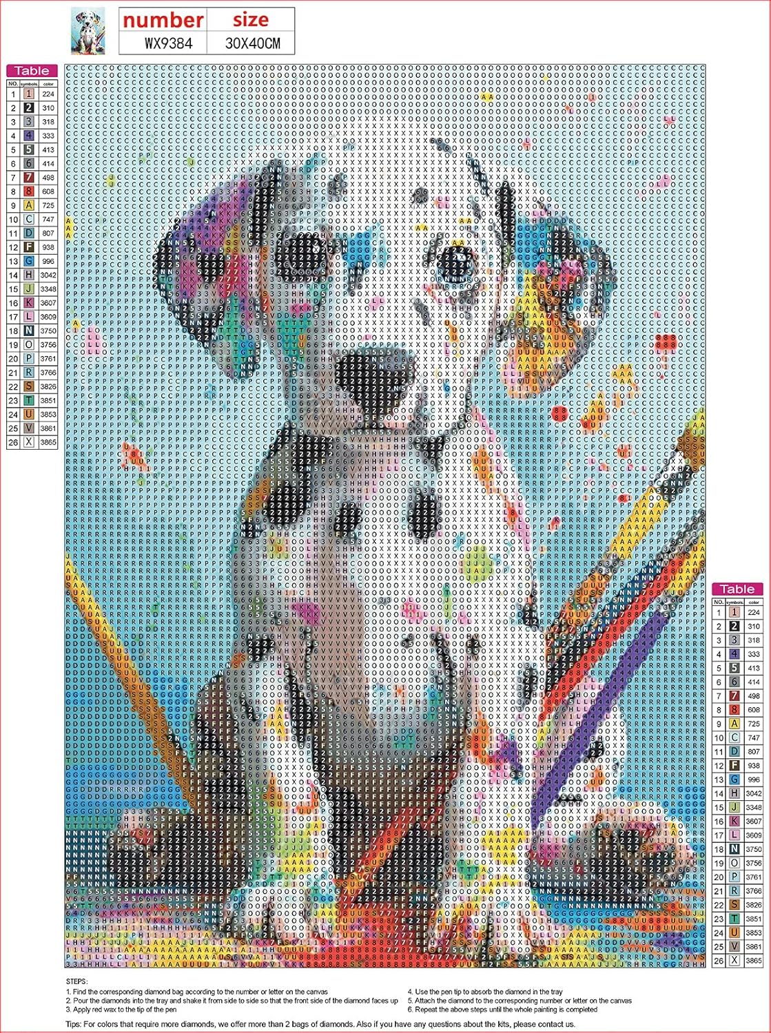 Kit Peinture Diamant 5D Chien Carlin 30x40 Cm - DIY Complet Avec Strass, Toile Et Outils