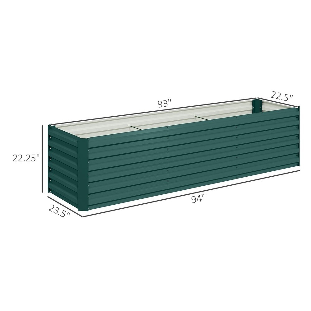 Large Outdoor Galvanized Metal Planter Box with Safety Edging