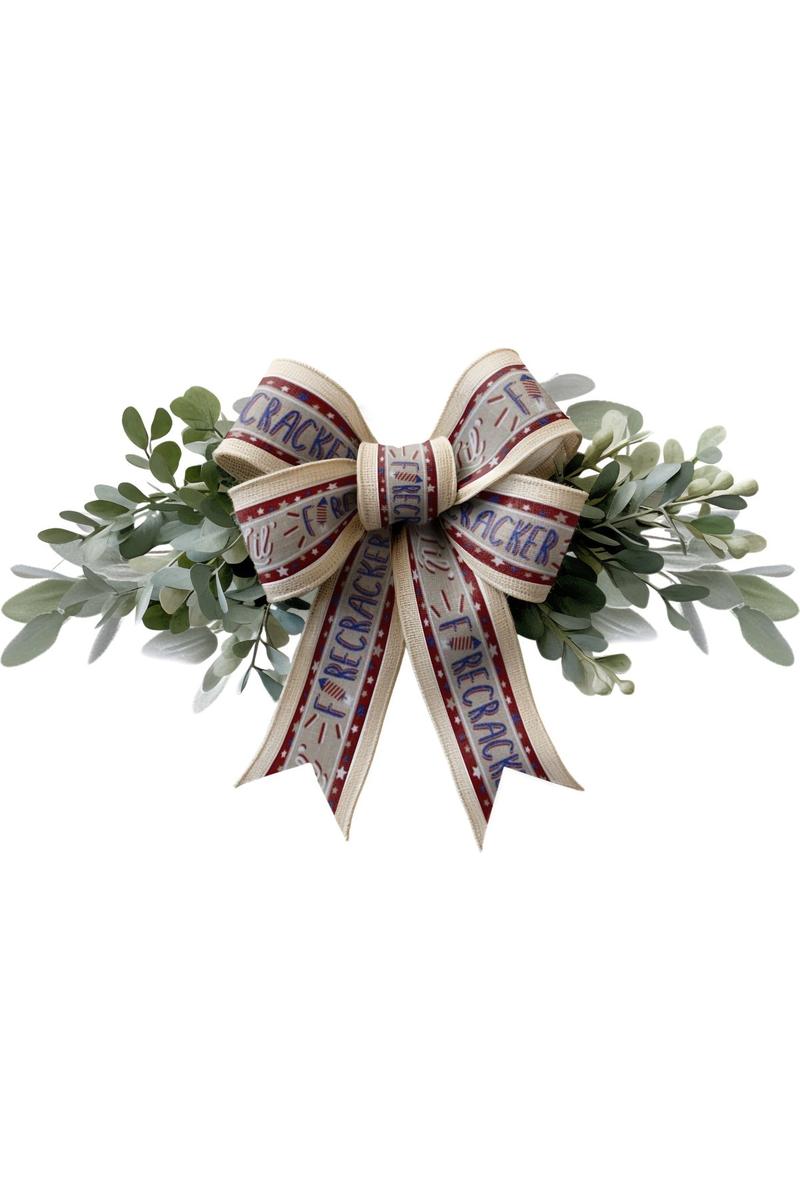 2.5&#x22; Lil Firecracker Patriotic Ribbon: Natural (10 Yards)