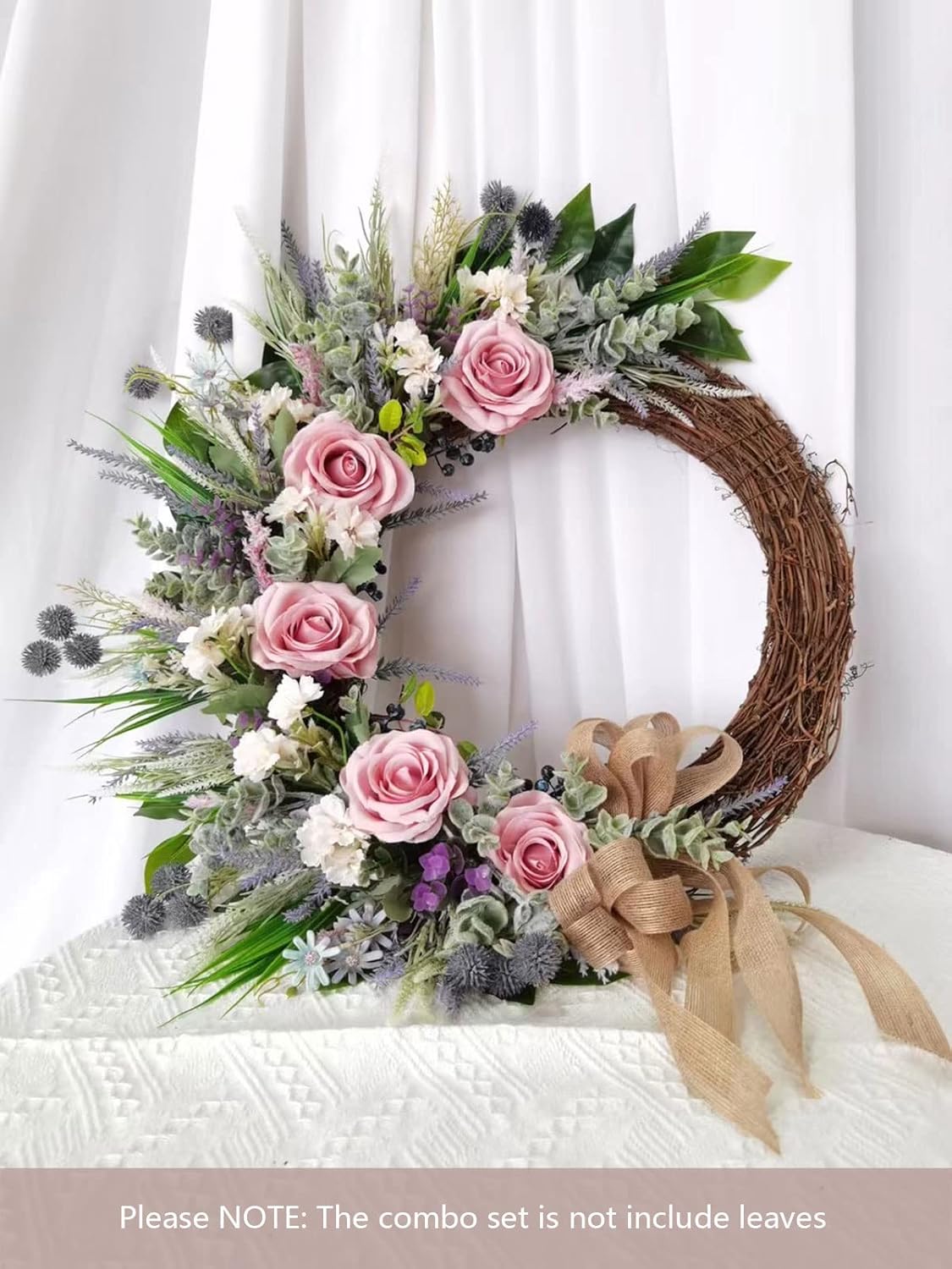 Roses Artificial Flowers Pink Bouquets Box Set for DIY Bridal Wedding Shower Decorations Fake Floral Arrangements for Party Table Centerpieces Home Decor Indoor Outdoor Dusty Blush